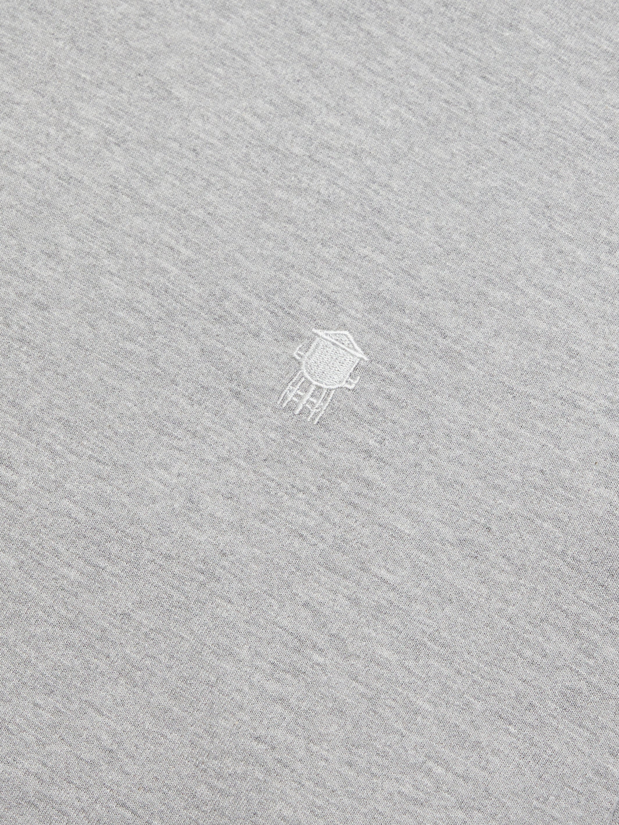 Men's Brooklyn Water Tower Long Sleeve T-shirt in Grey Melange - BROOKLYN INDUSTRIES