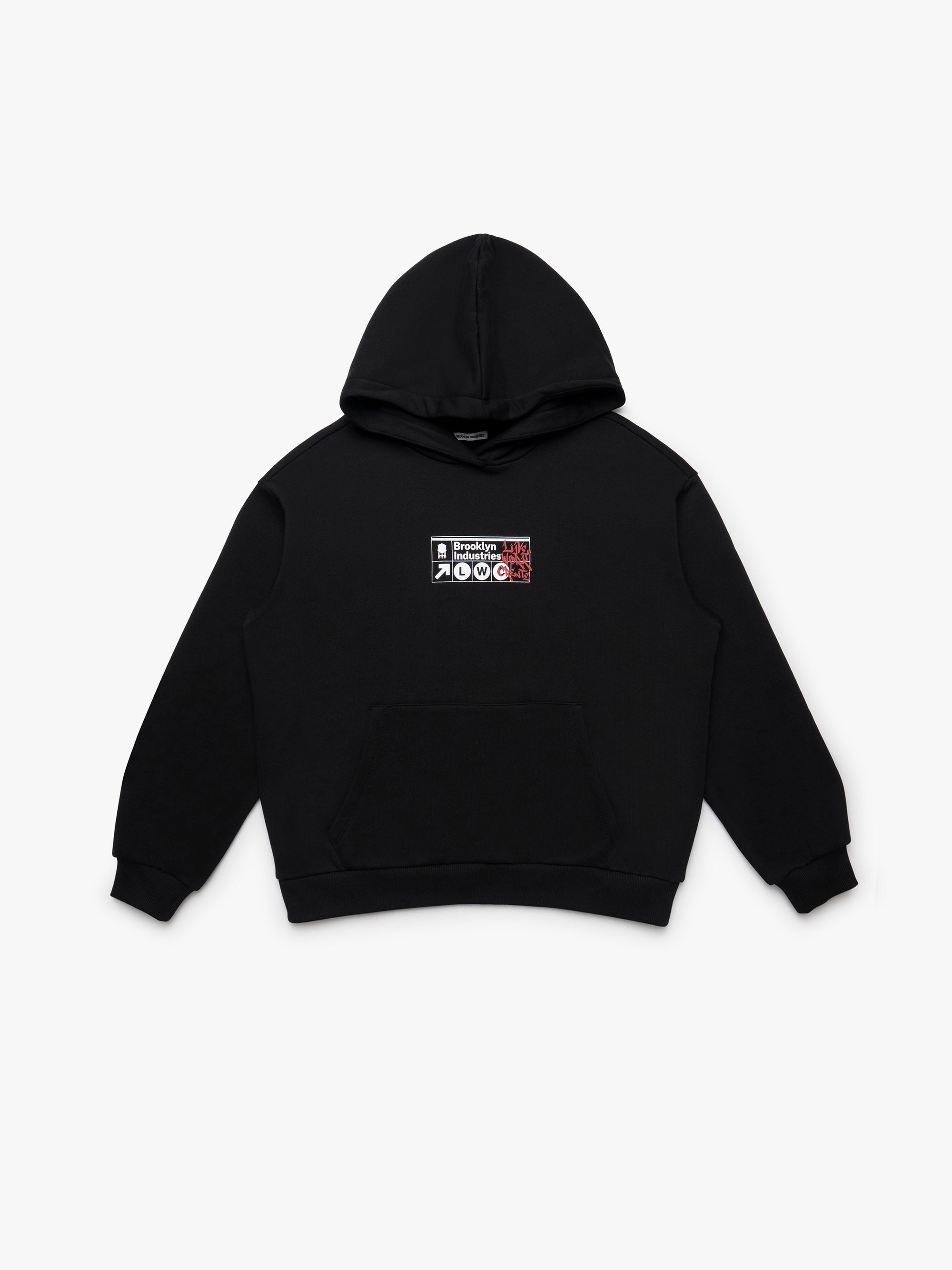 Women's Brooklyn Subway Hoodie in Black - BROOKLYN INDUSTRIES