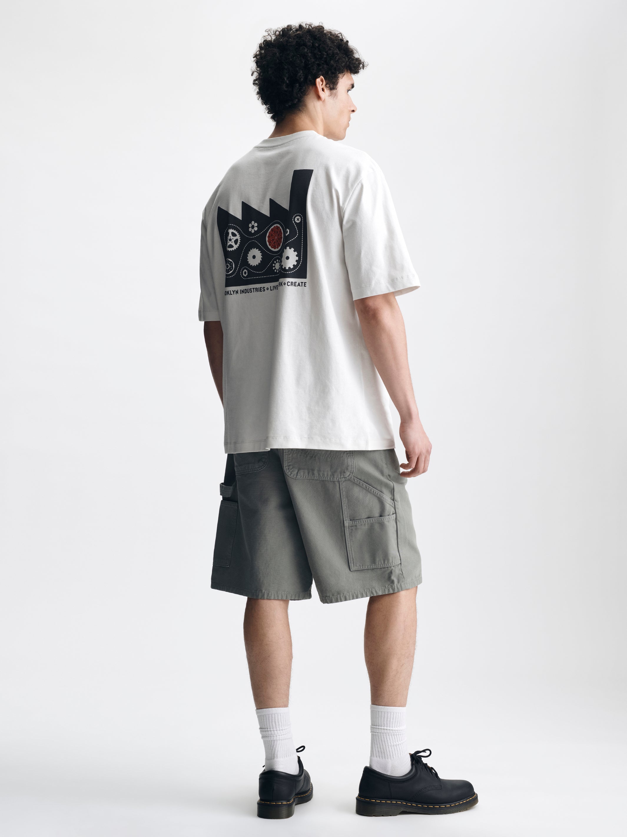 Men's Brooklyn Factory T-Shirt in White Onyx - BROOKLYN INDUSTRIES