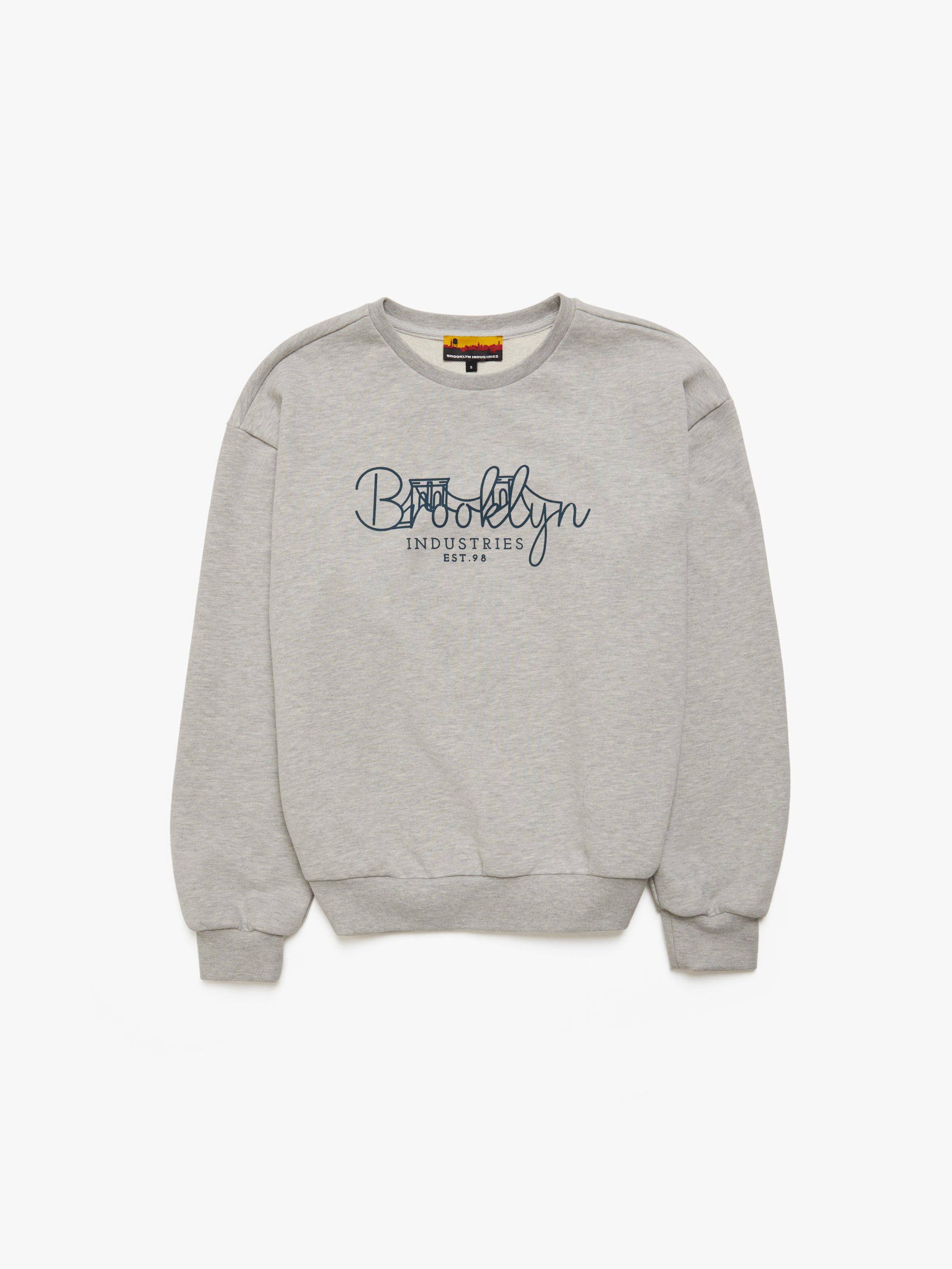 Women's Brooklyn Bridge Sweatshirt in Grey Melange - BROOKLYN INDUSTRIES