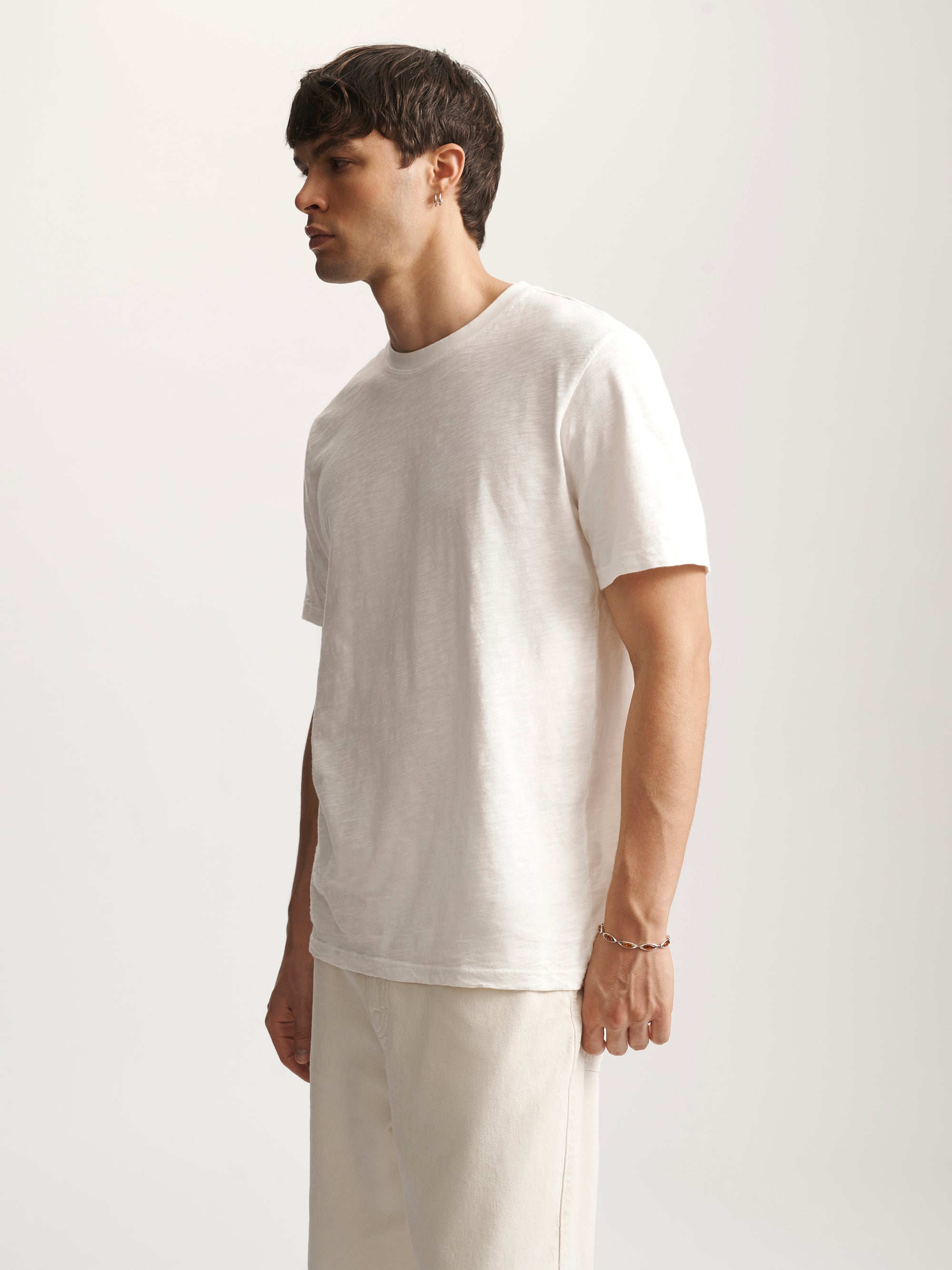 Men's Brooklyn Slub T-Shirt In Antique White - BROOKLYN INDUSTRIES
