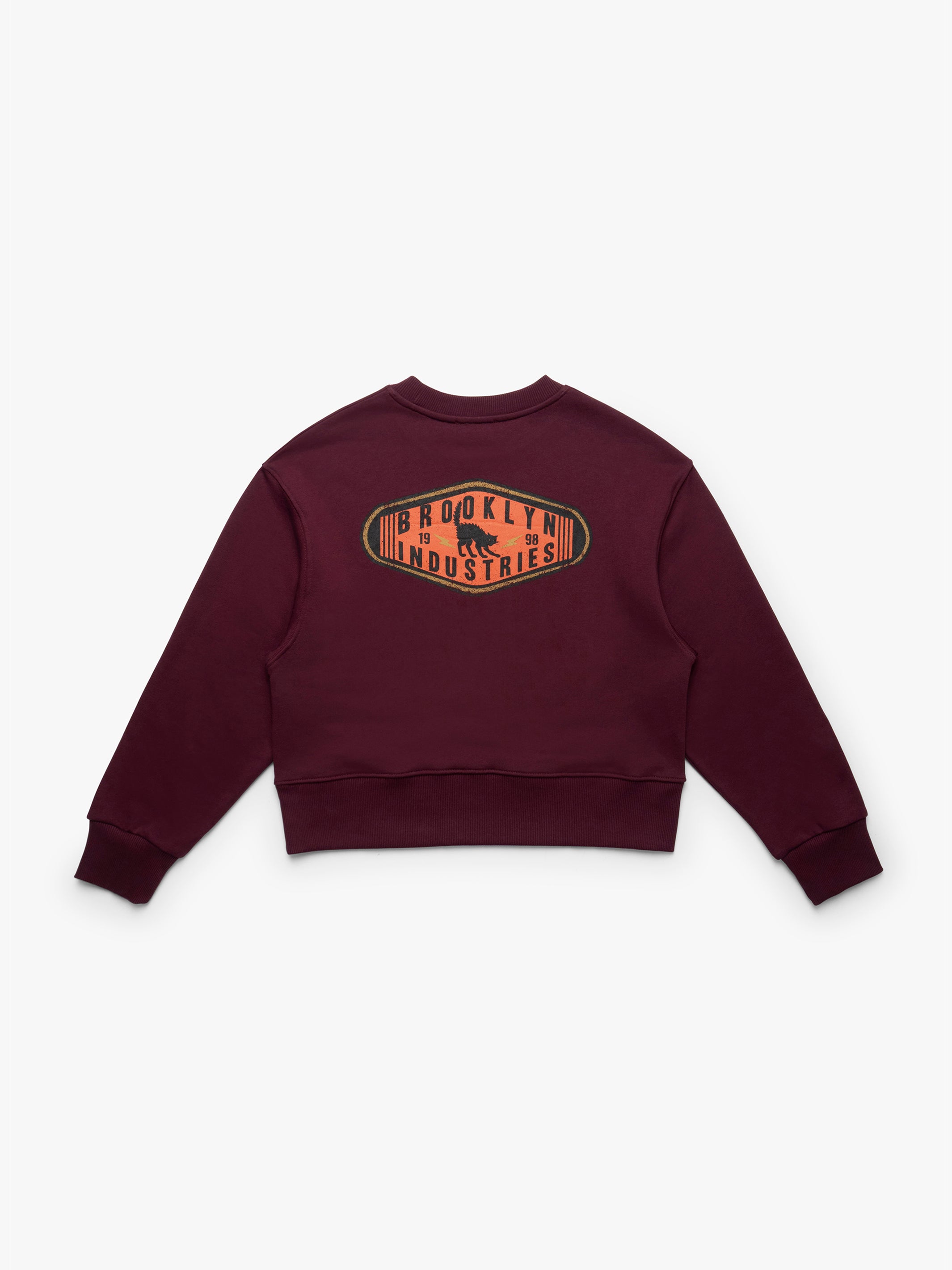 Women's Brooklyn Cat Sweatshirt in Windsor Wine - BROOKLYN INDUSTRIES