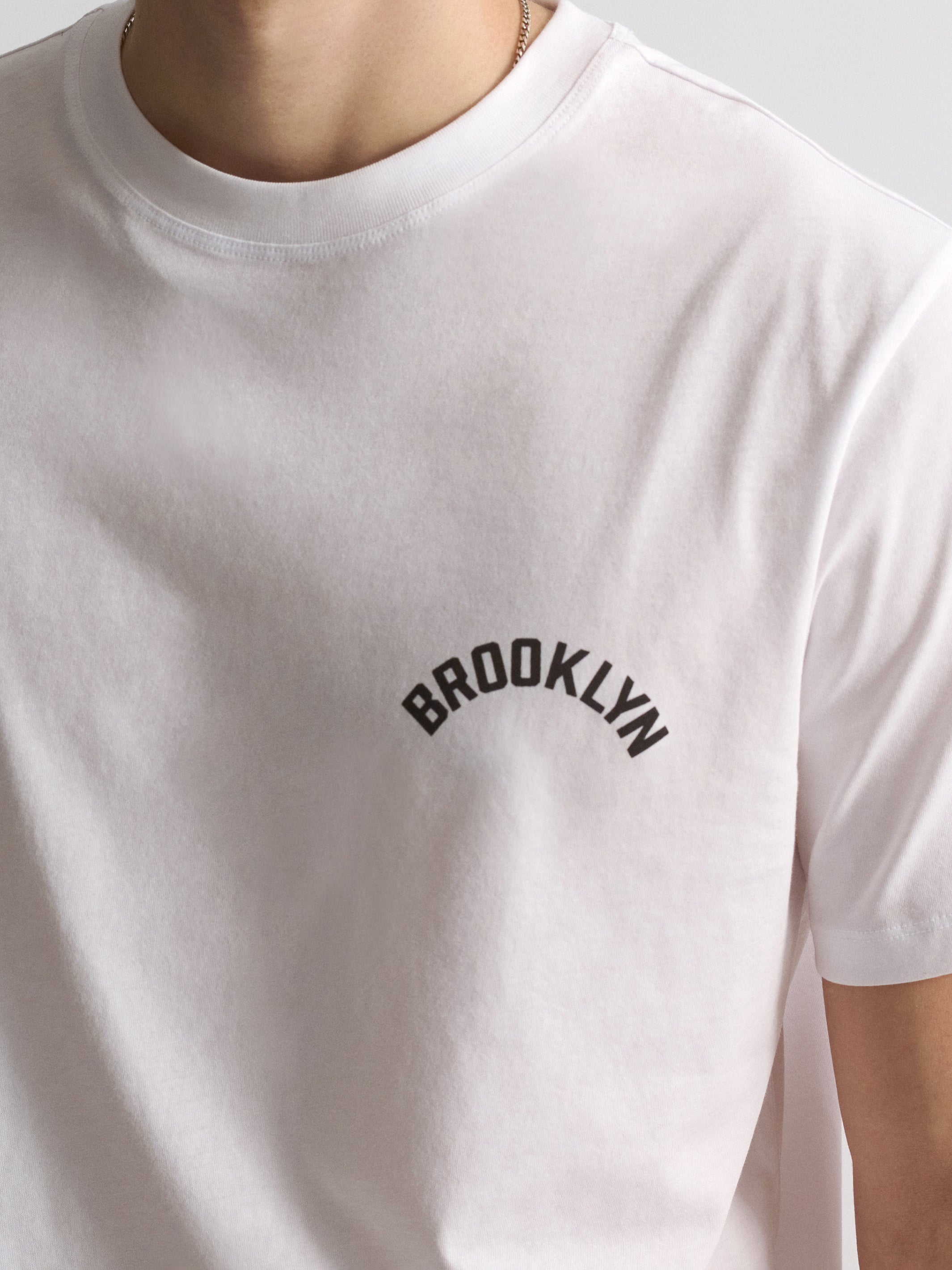 Men's Brooklyn Graphic Slim T-Shirt In White - BROOKLYN INDUSTRIES