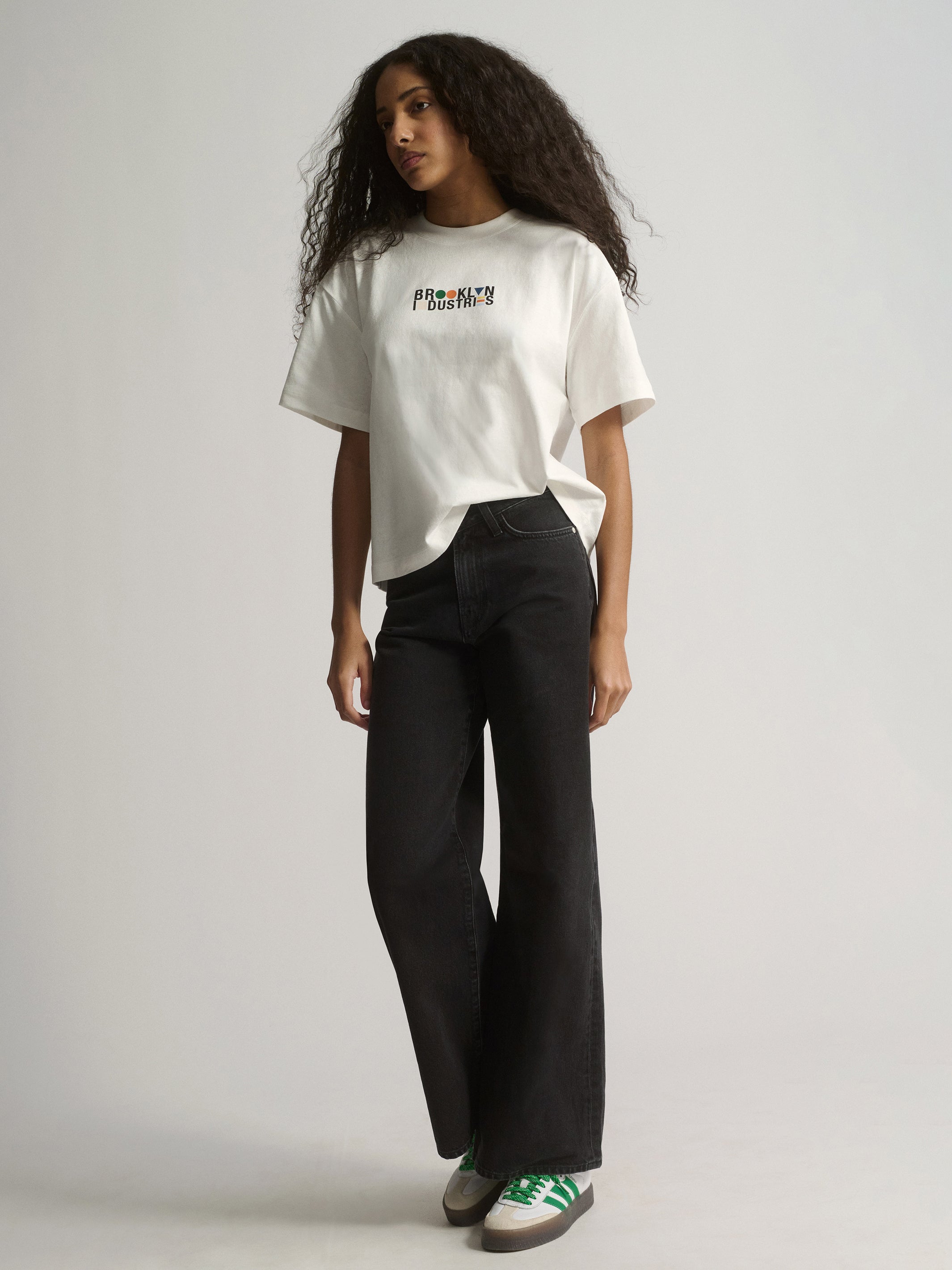 Women's Brooklyn Industries Loose Fit T-Shirt In Antique White - BROOKLYN INDUSTRIES