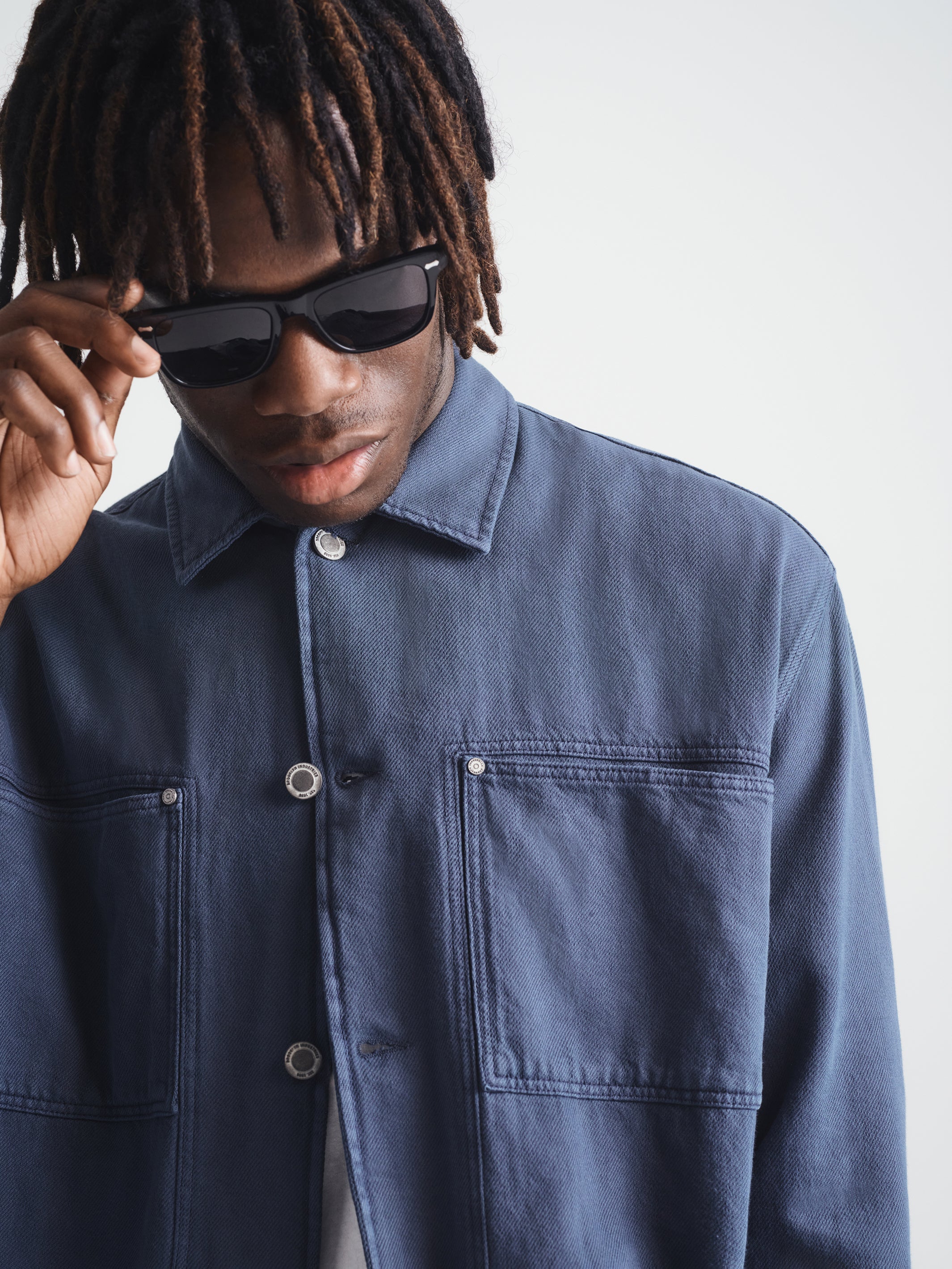 Men's Shacket in Blueberry - BROOKLYN INDUSTRIES