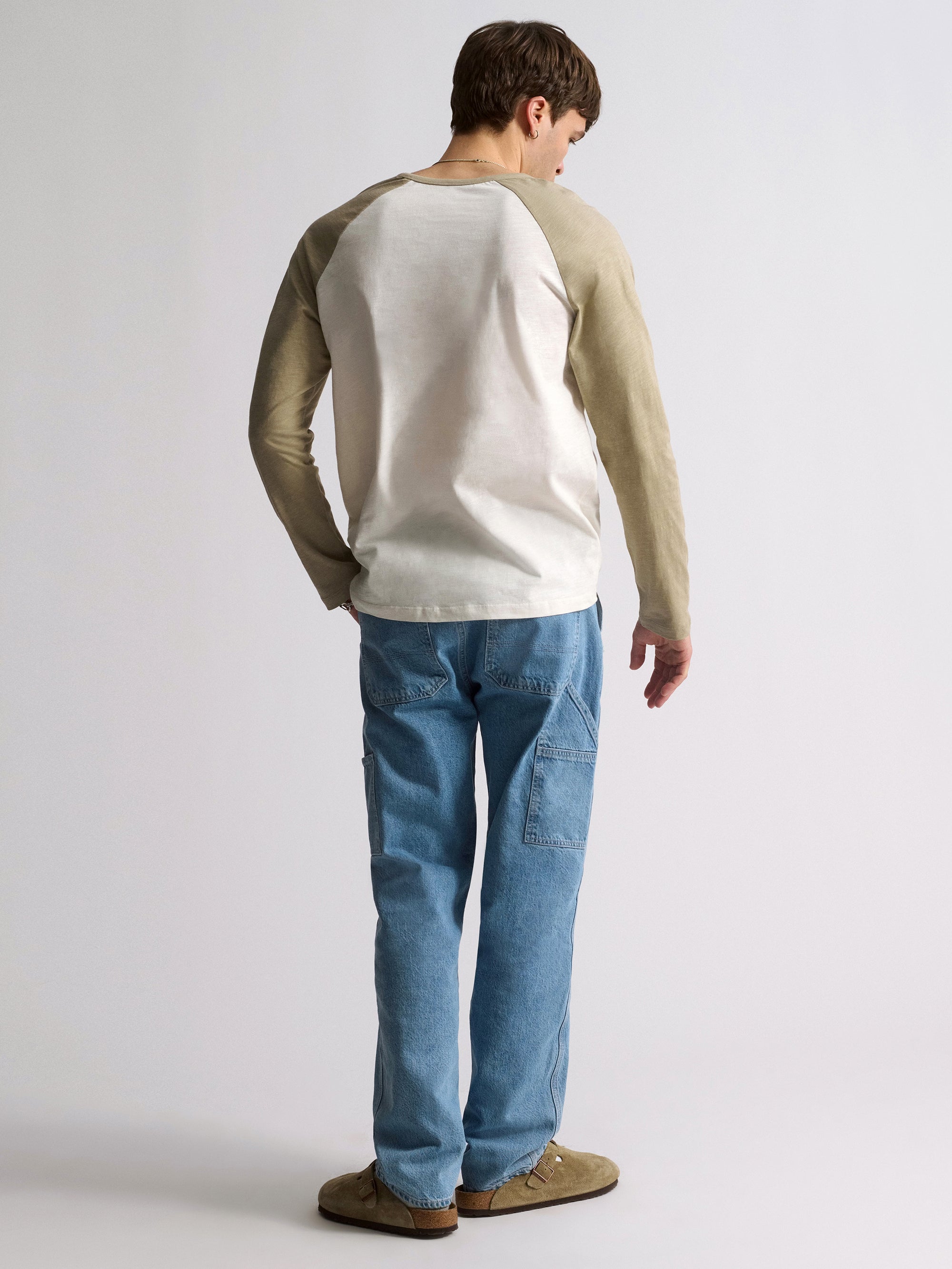 Men's Brooklyn Slub Long Sleeve T-Shirt In Winter Twig - BROOKLYN INDUSTRIES