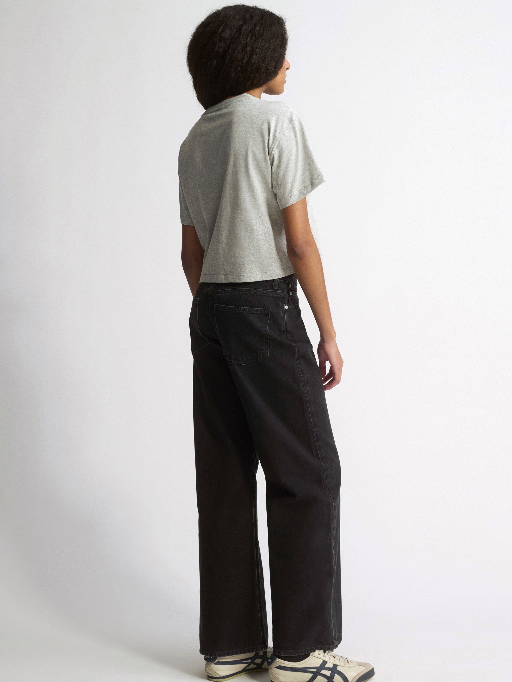 Women's Brooklyn Market Crop T-Shirt In Light Grey Melange - BROOKLYN INDUSTRIES