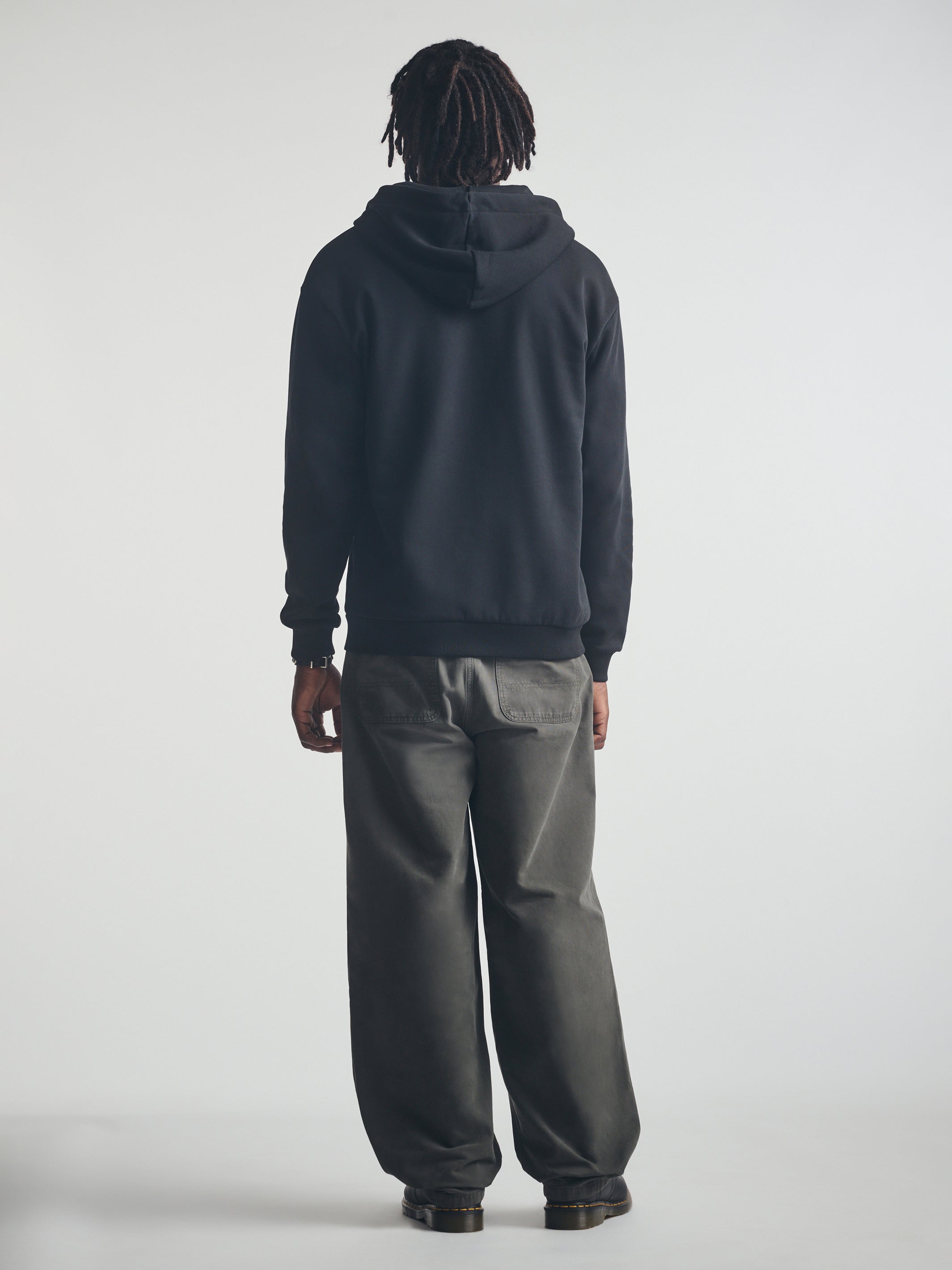 Men's Brooklyn Zip-Up Hoodie in Black - BROOKLYN INDUSTRIES