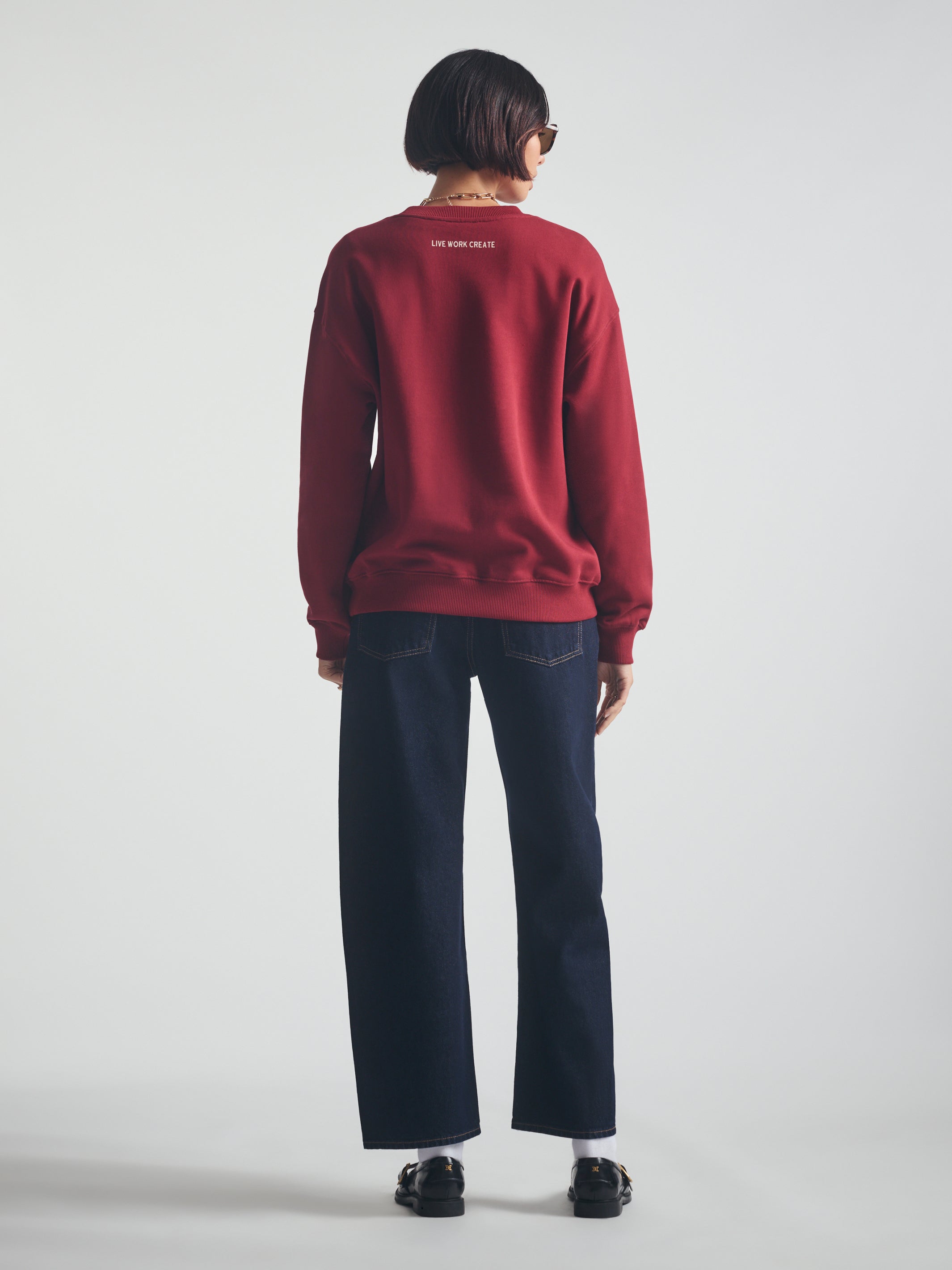 Women's Brooklyn 1988 Sweatshirt in Biking Red - BROOKLYN INDUSTRIES