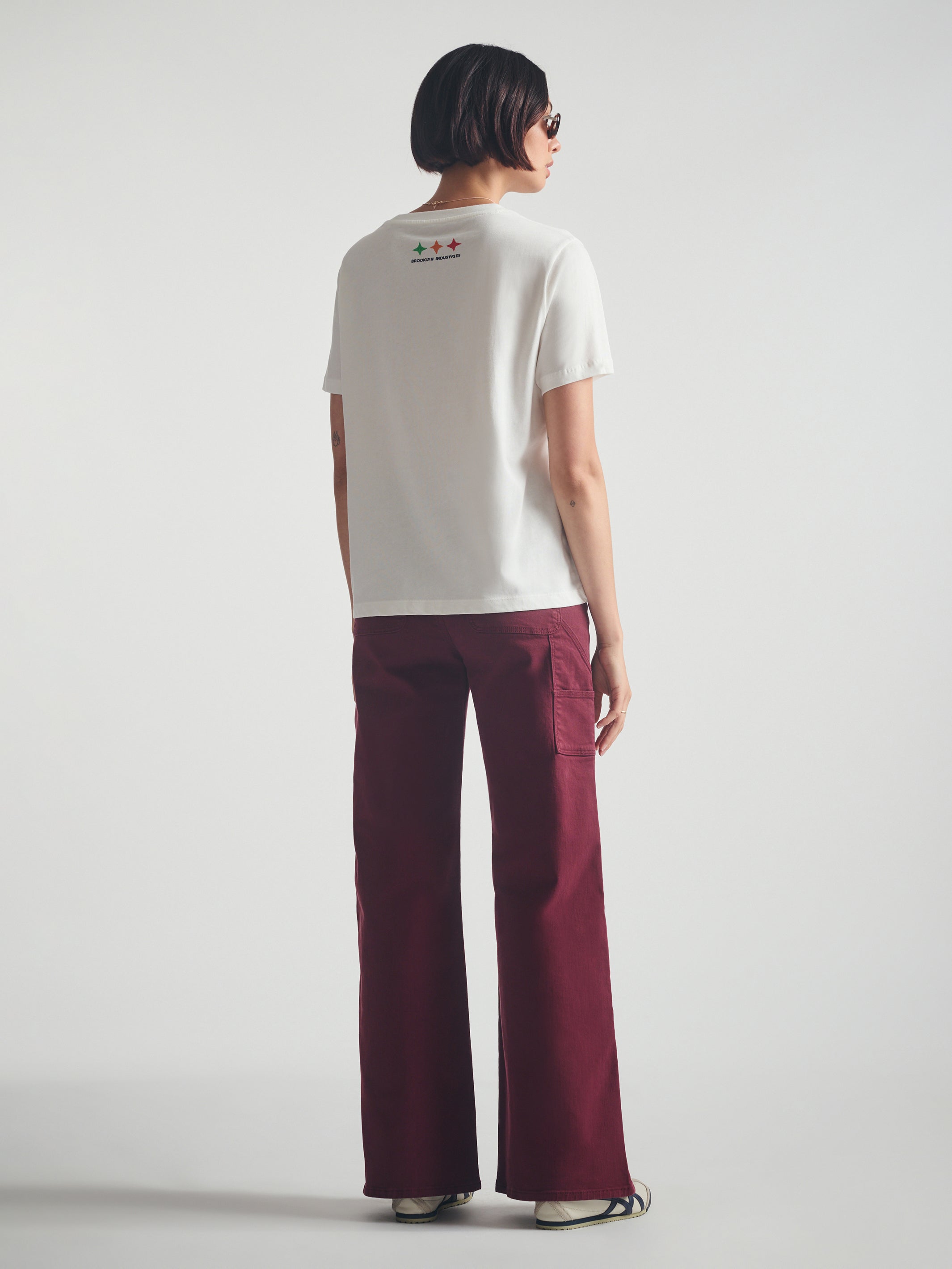 Women's Brooklyn Live Work Create T-Shirt in Antique White - BROOKLYN INDUSTRIES