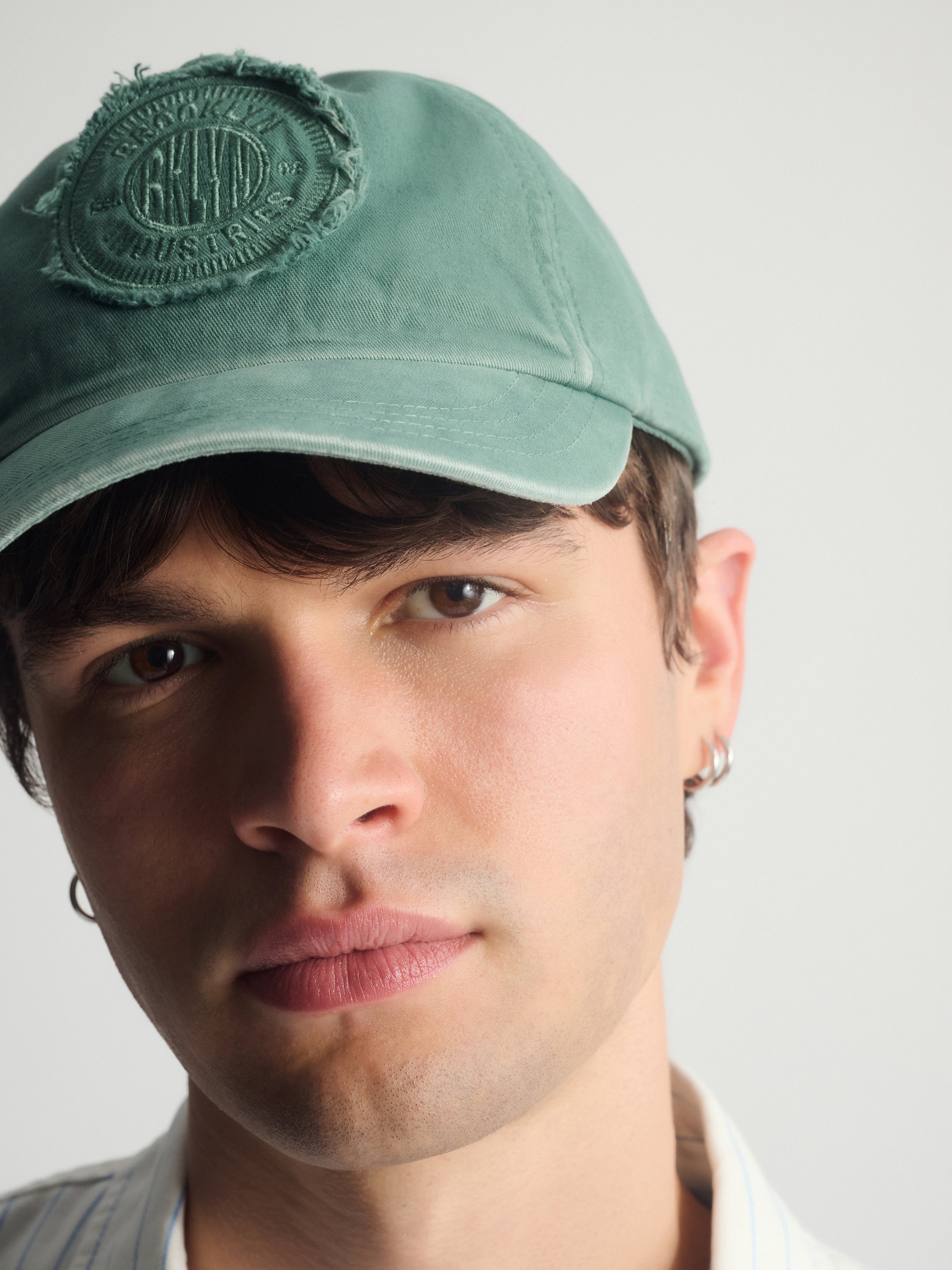 Brooklyn Logo Cap in Silver Pine - BROOKLYN INDUSTRIES