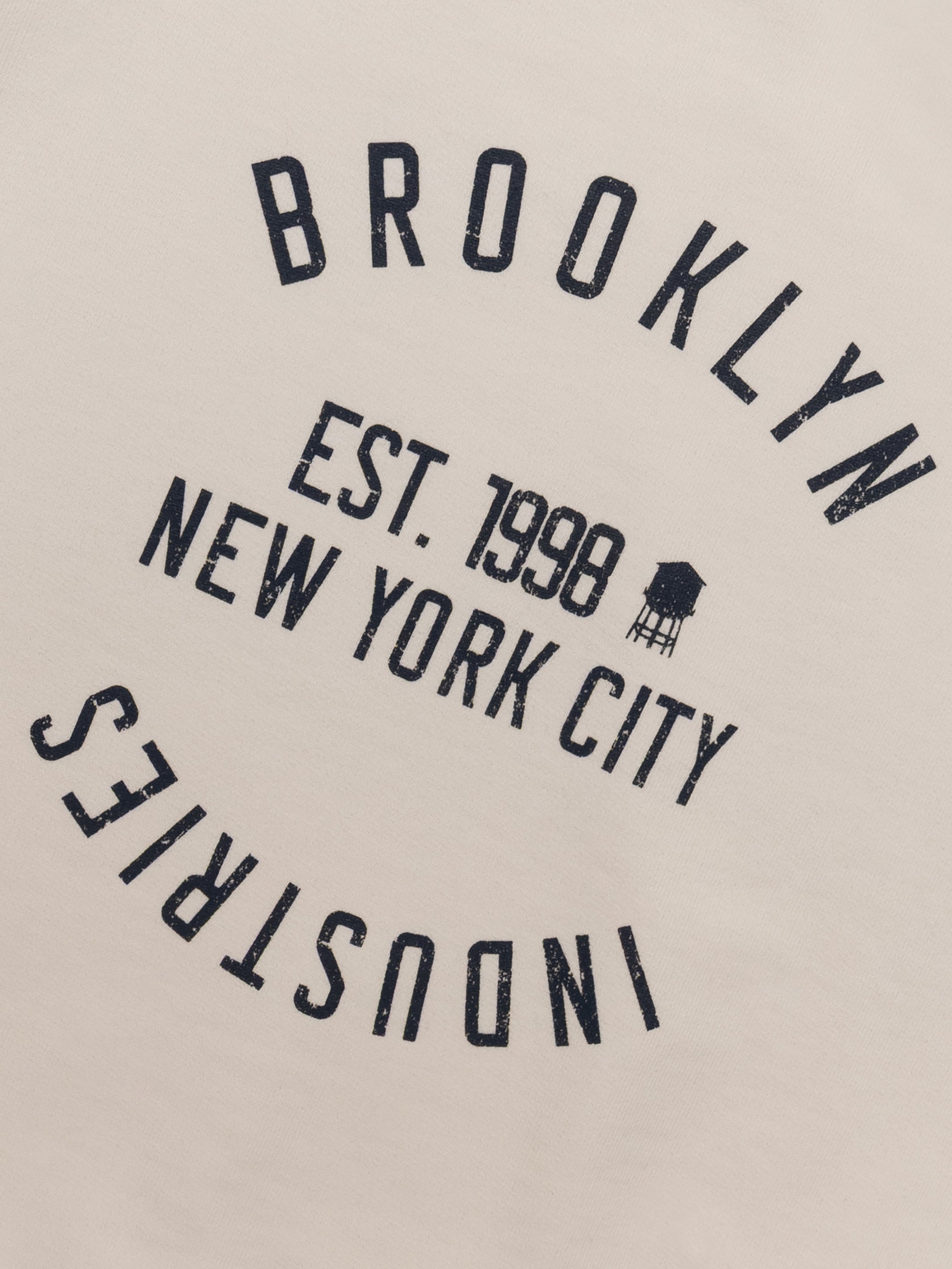 Women's Scoop Neck Sweatshirt in White - BROOKLYN INDUSTRIES
