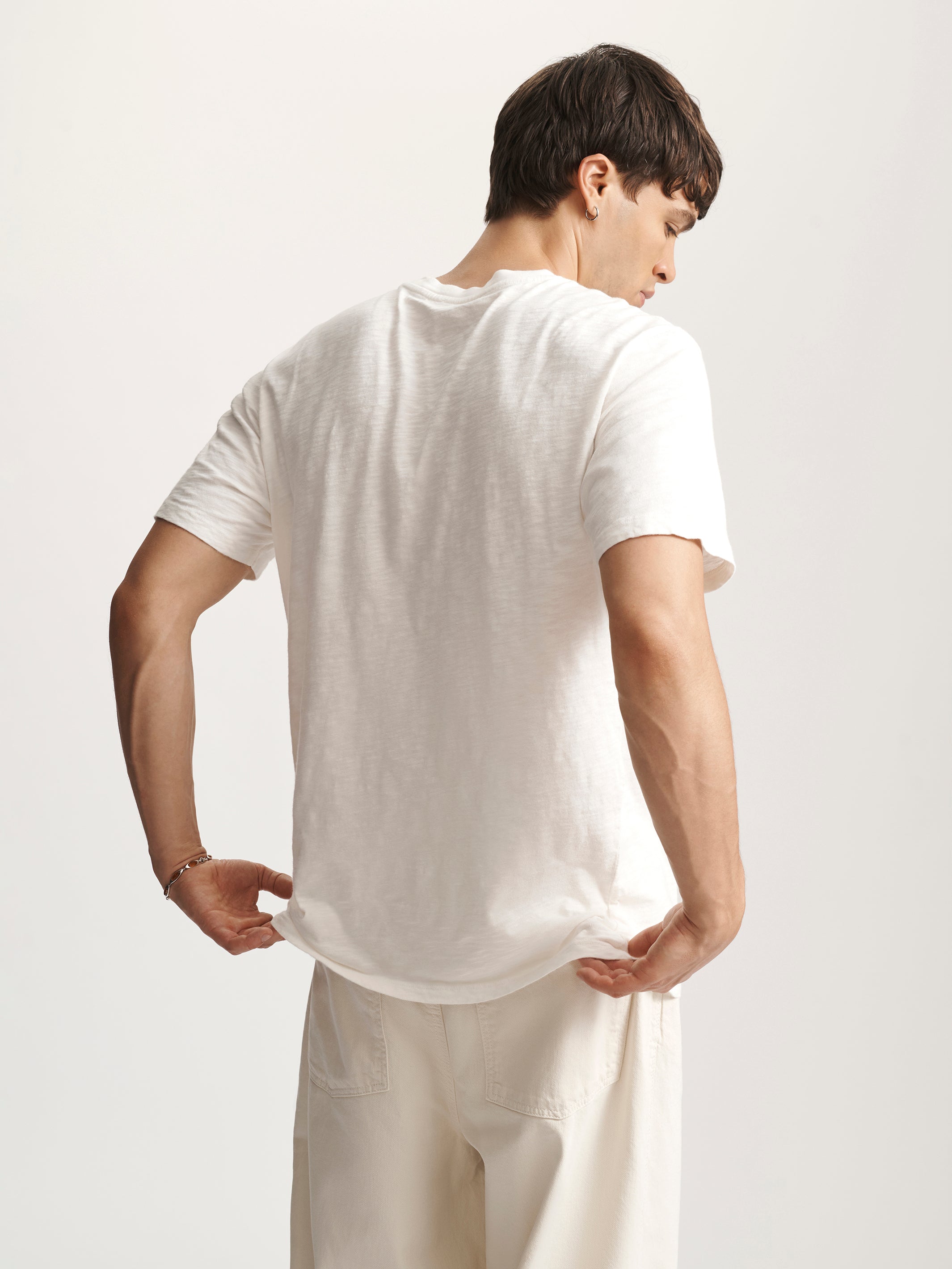 Men's Brooklyn Slub T-Shirt In Antique White - BROOKLYN INDUSTRIES