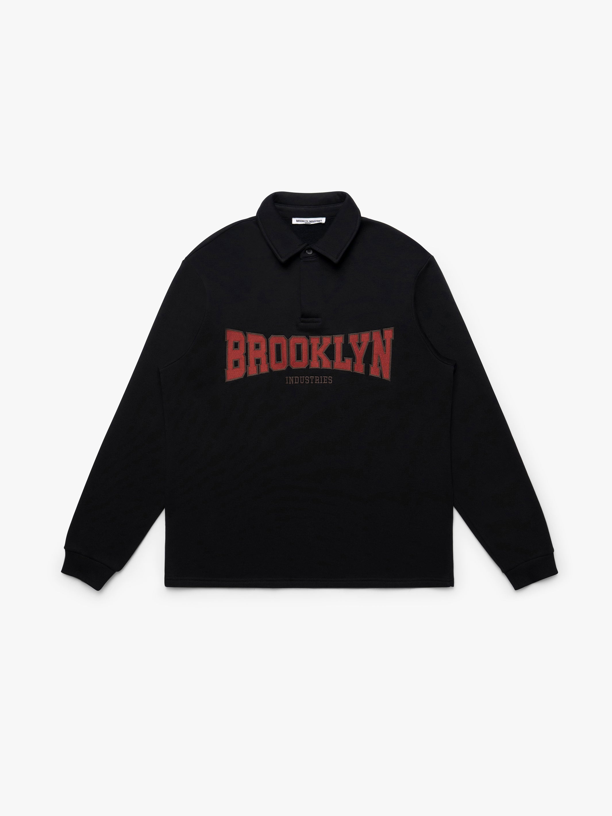 Men's Brooklyn Polo Sweatshirt in Black - BROOKLYN INDUSTRIES