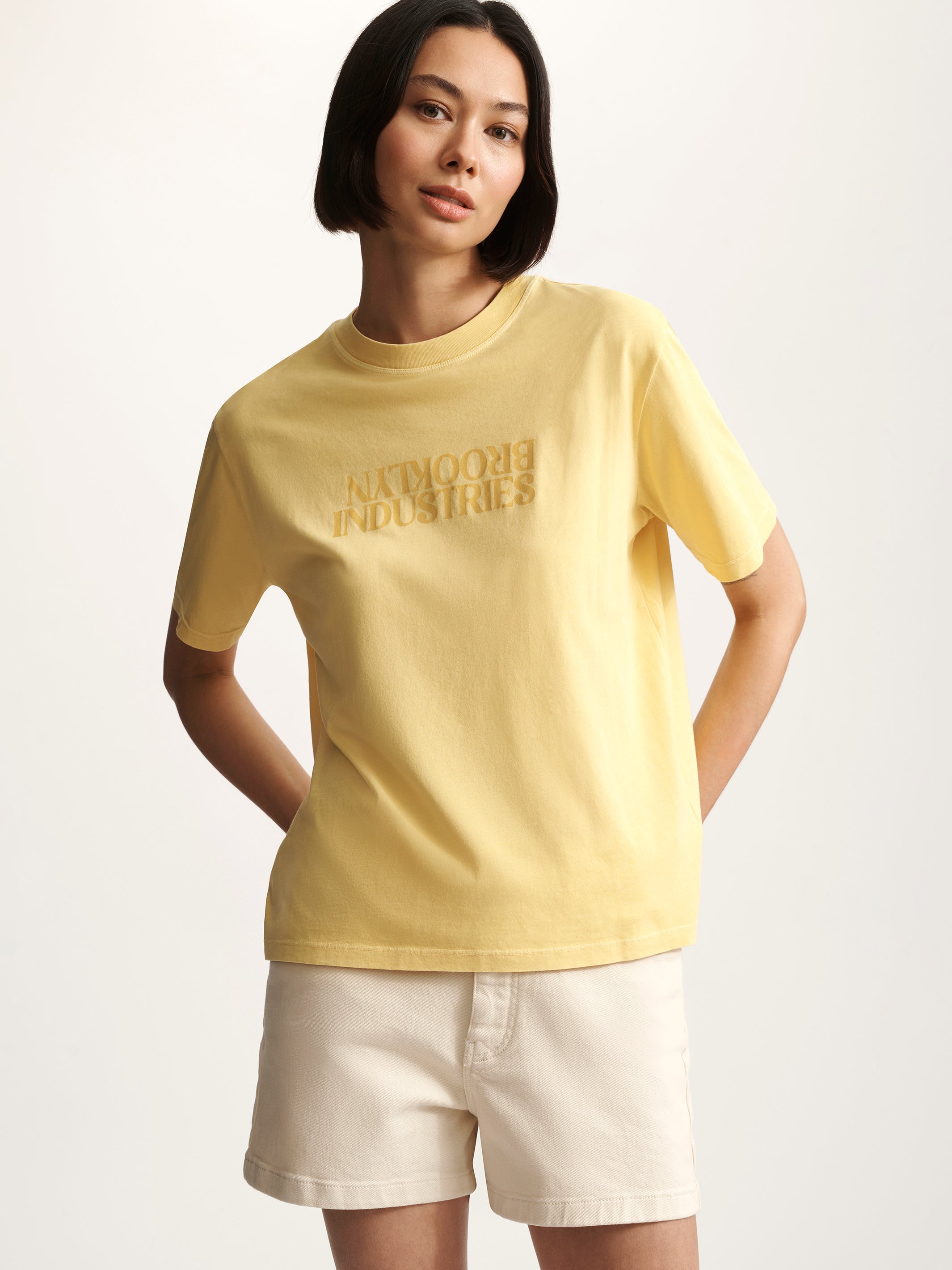 Women's Brooklyn Industries Graphic T-Shirt In Dusky Citron - BROOKLYN INDUSTRIES