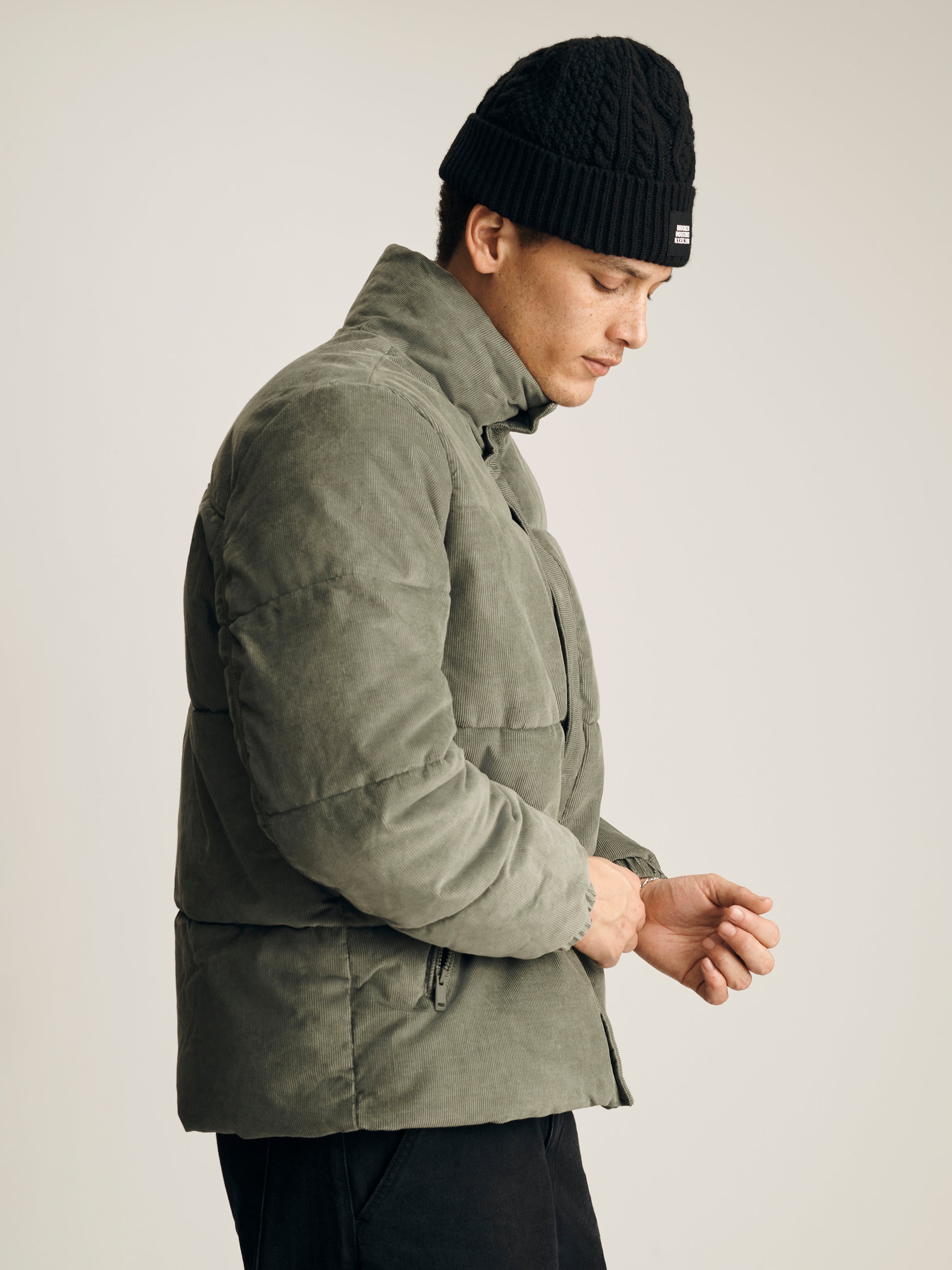 Men's Puffer Jacket in Mulled Basil - BROOKLYN INDUSTRIES