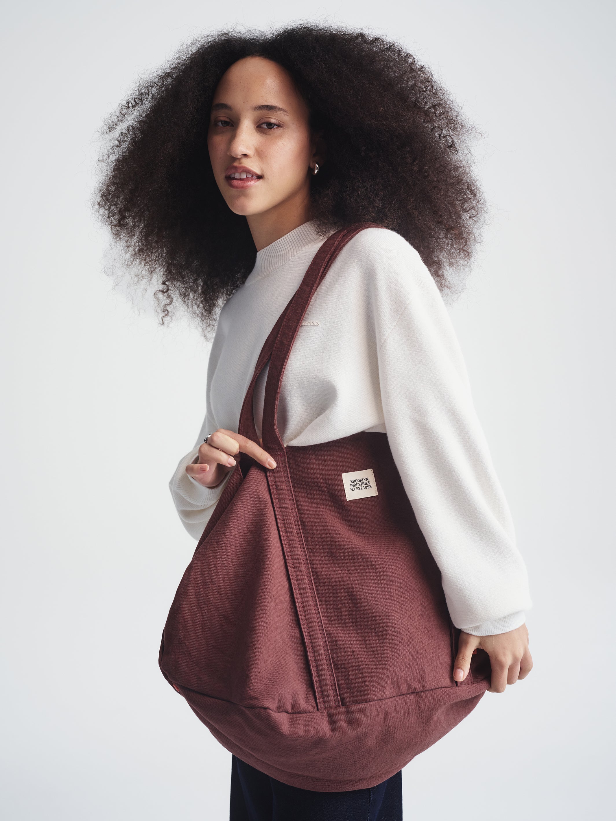 Brooklyn Shopper Tote Bag in Brown