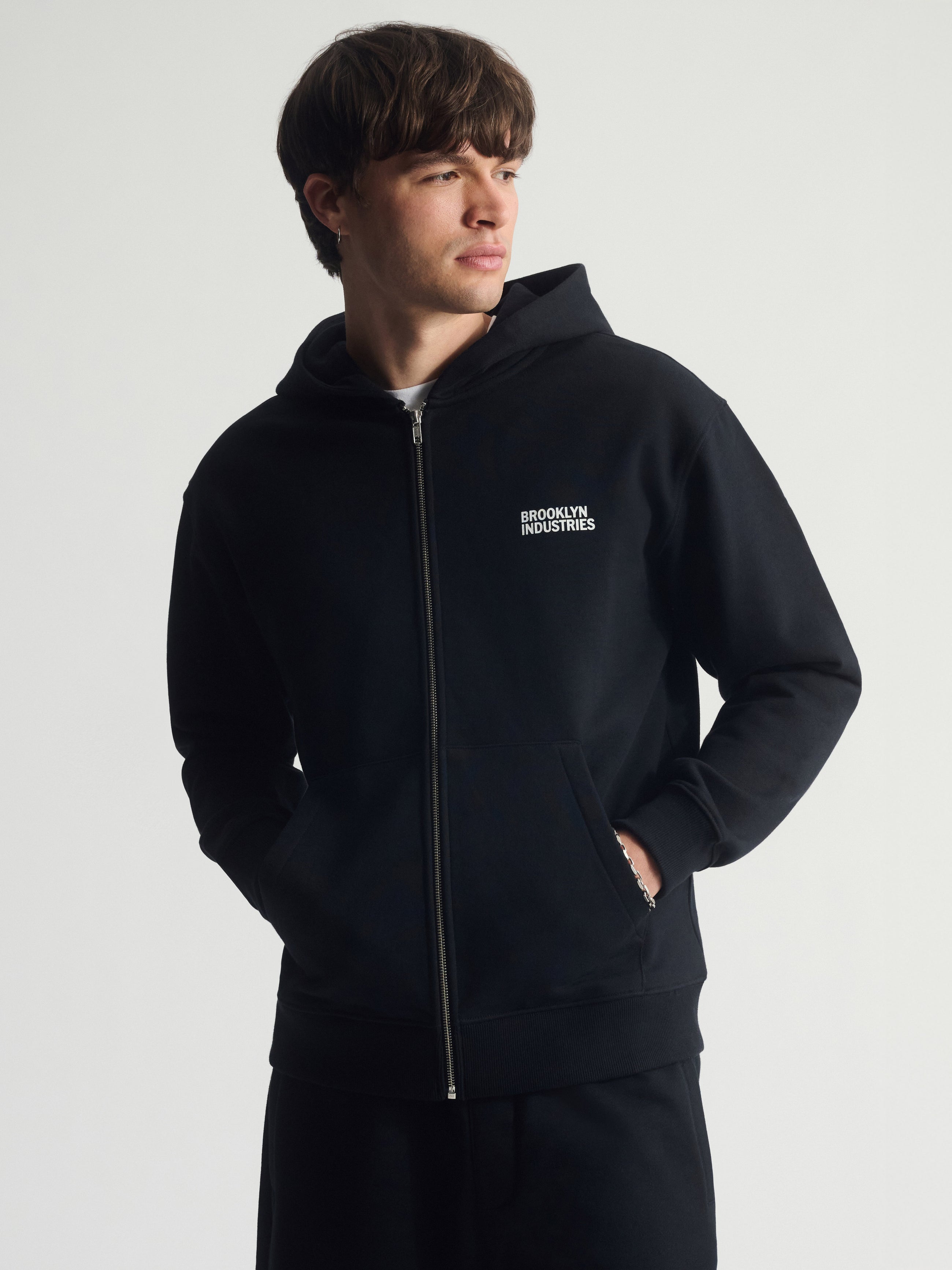 Men's Brooklyn Industries Logo Sweatshirt In Black - BROOKLYN INDUSTRIES