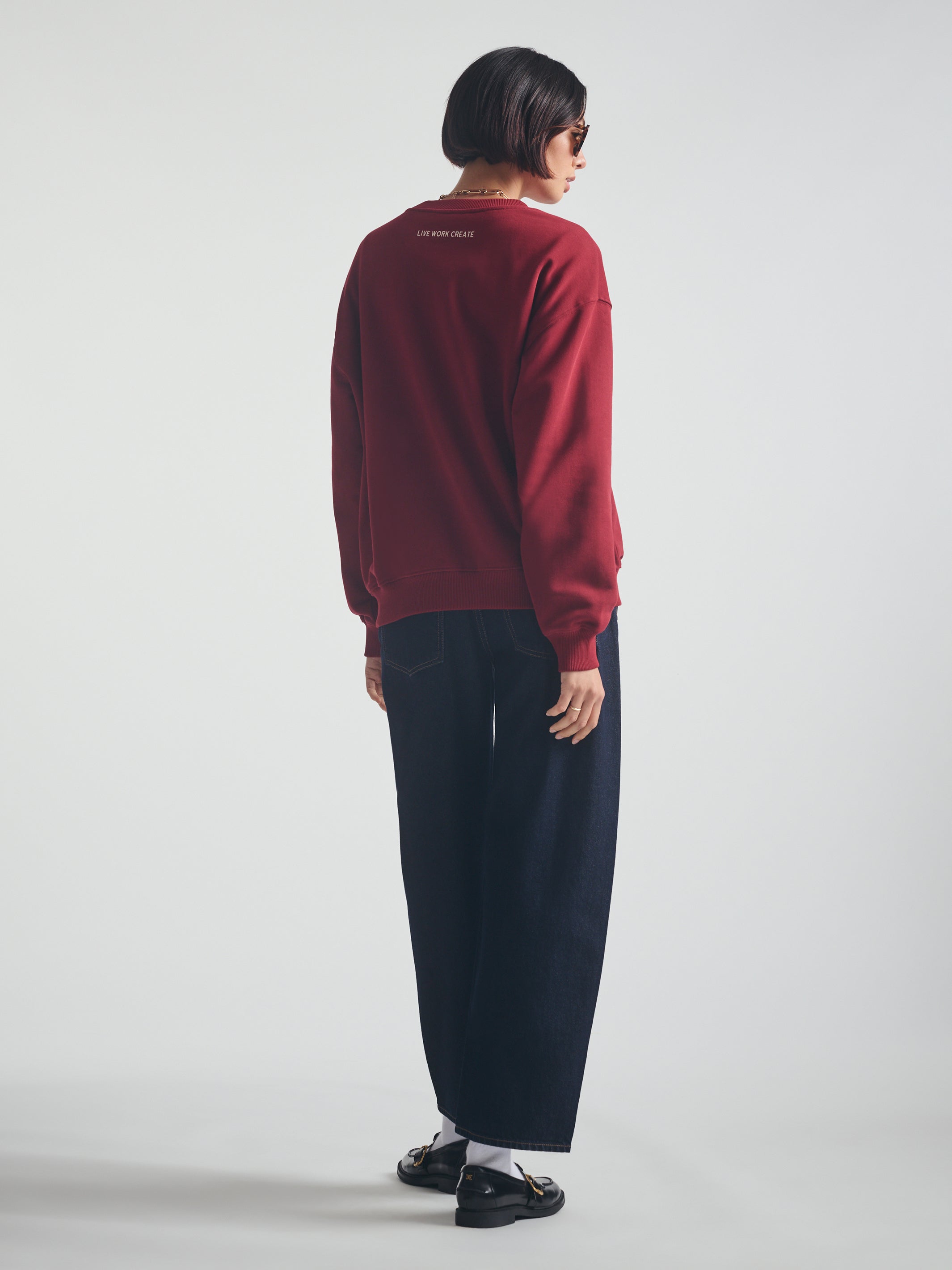 Women's Brooklyn 1988 Sweatshirt in Biking Red - BROOKLYN INDUSTRIES