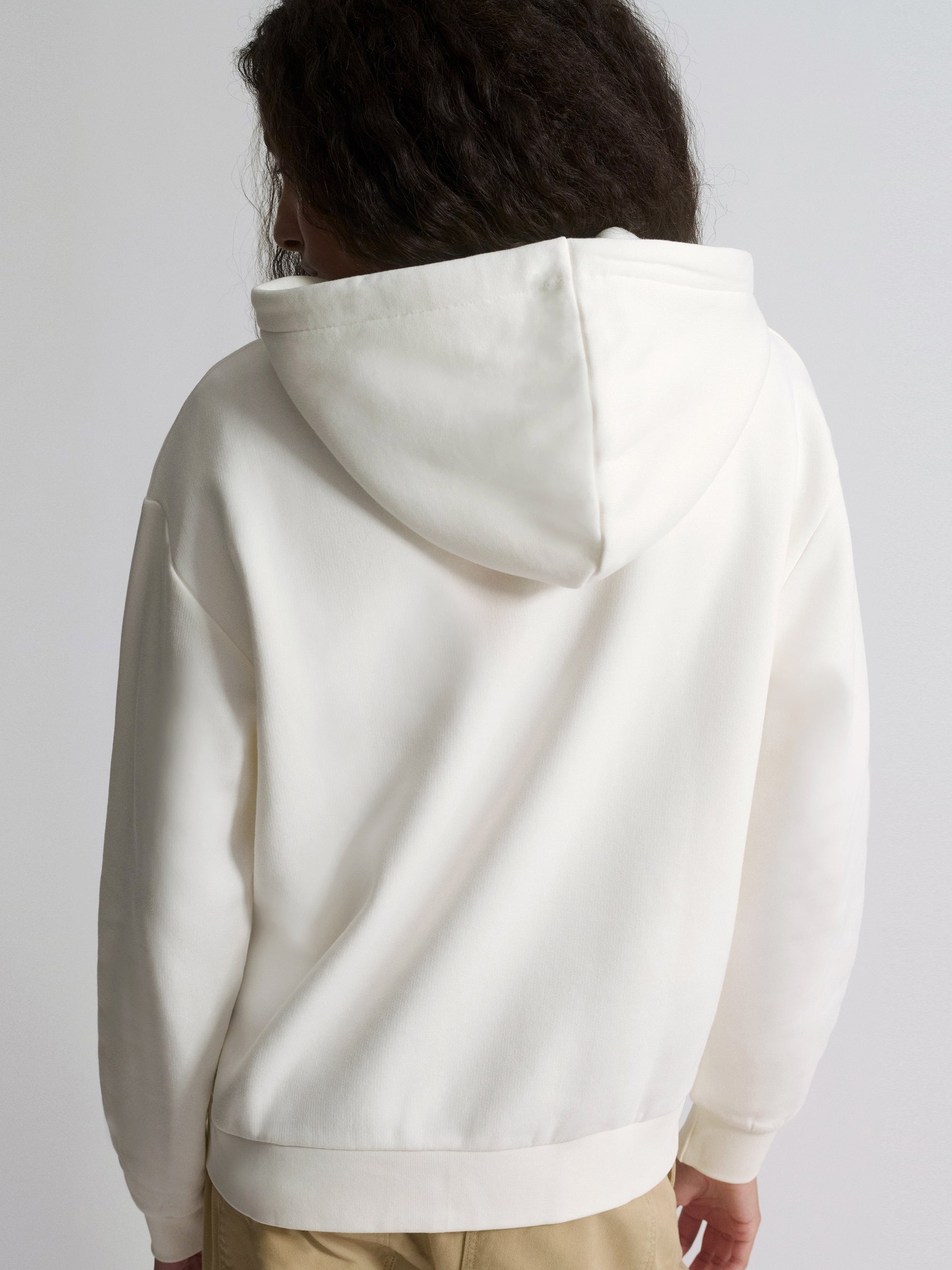 Women's Campus Brooklyn Zip-Up Sweatshirt In White - BROOKLYN INDUSTRIES