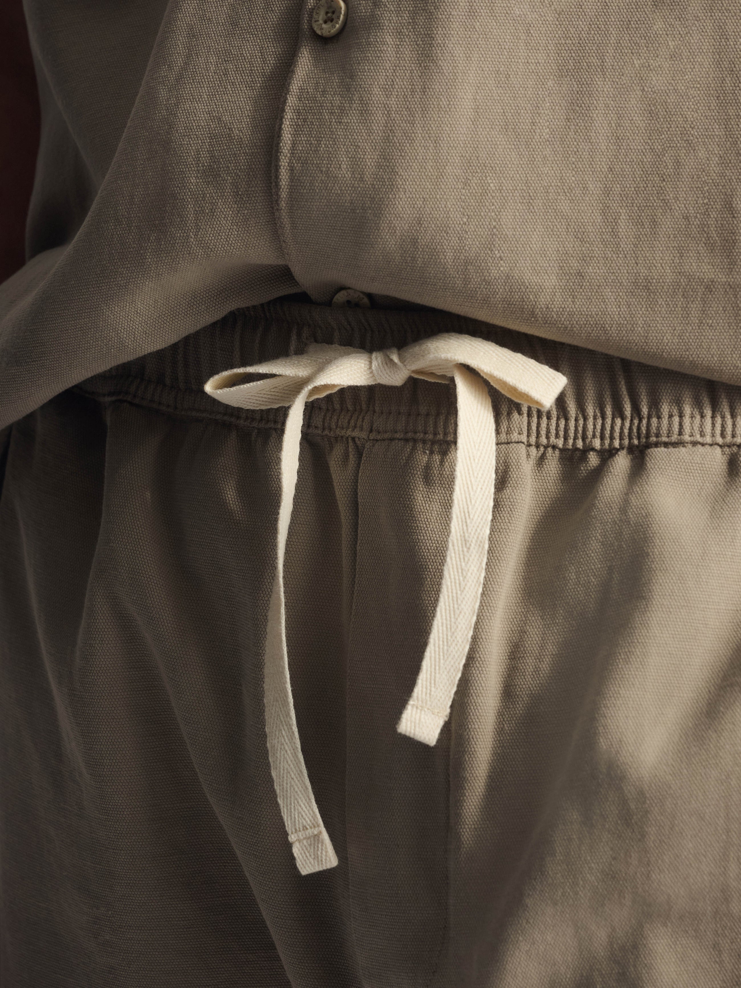Men's Linen Blend Shorts In Winter Twig - BROOKLYN INDUSTRIES