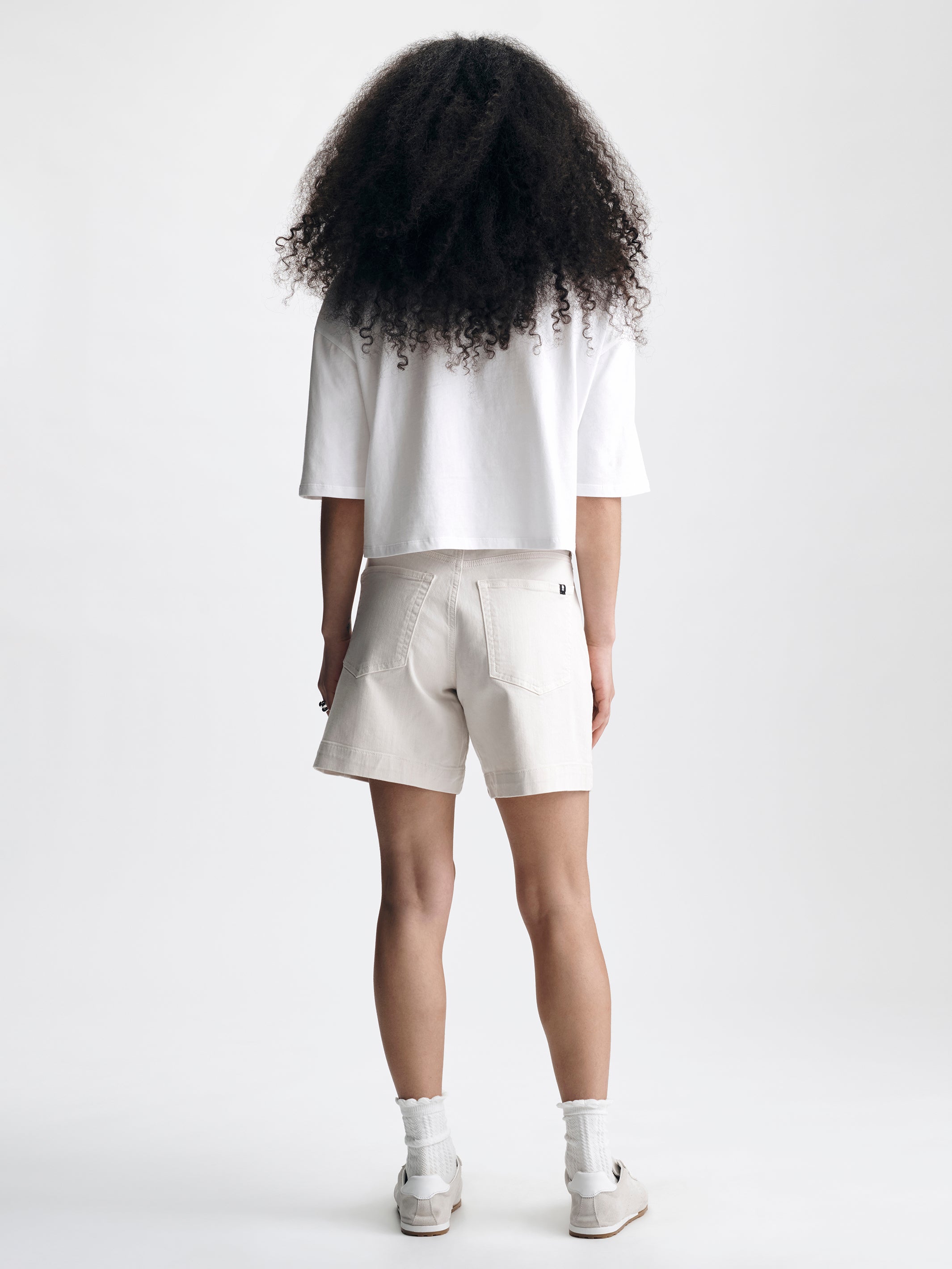 Women's Chino Shorts in Cream Colored Twill - BROOKLYN INDUSTRIES