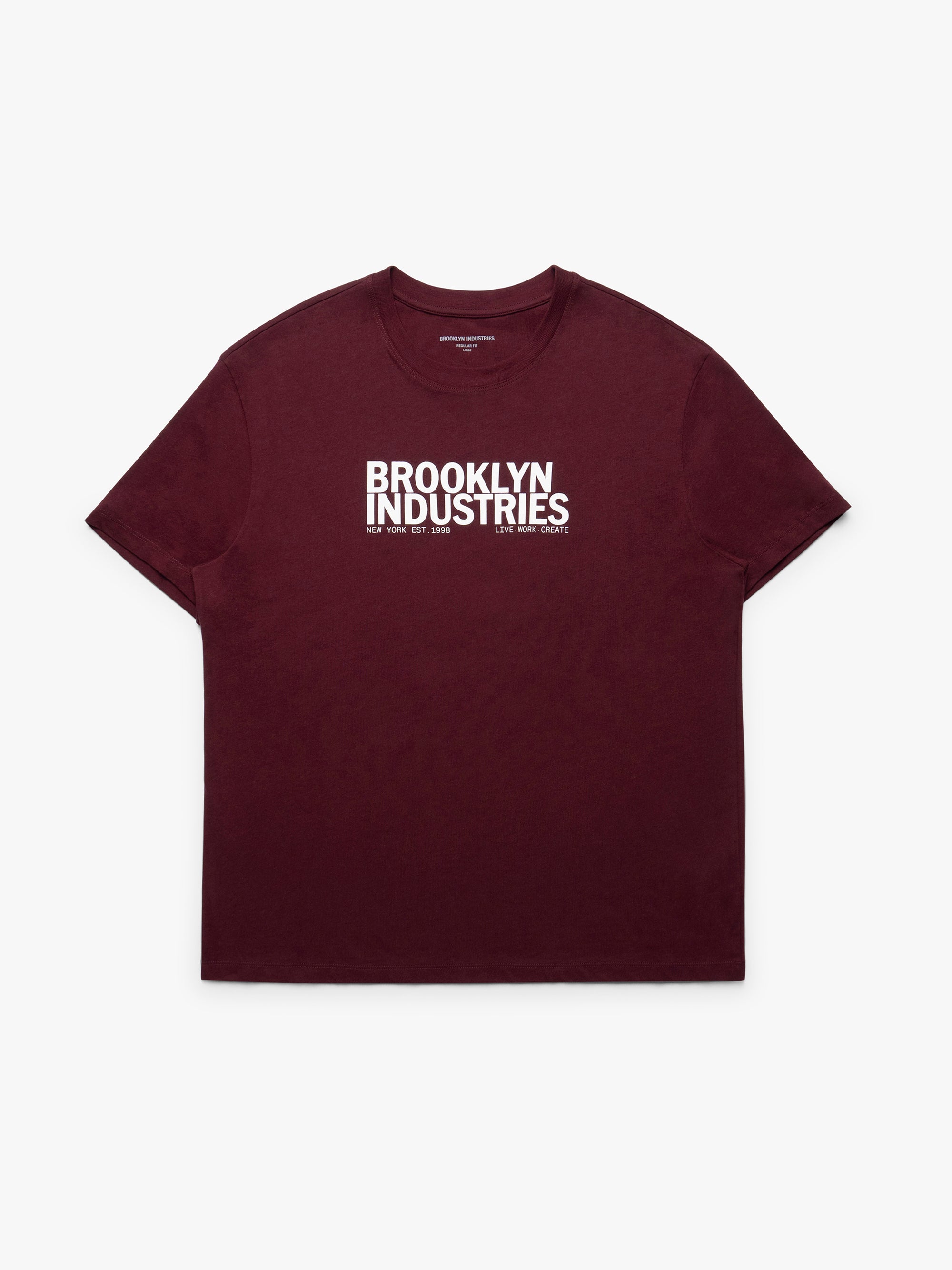 Men's Brooklyn Live Work Create T-Shirt in Windsor Wine