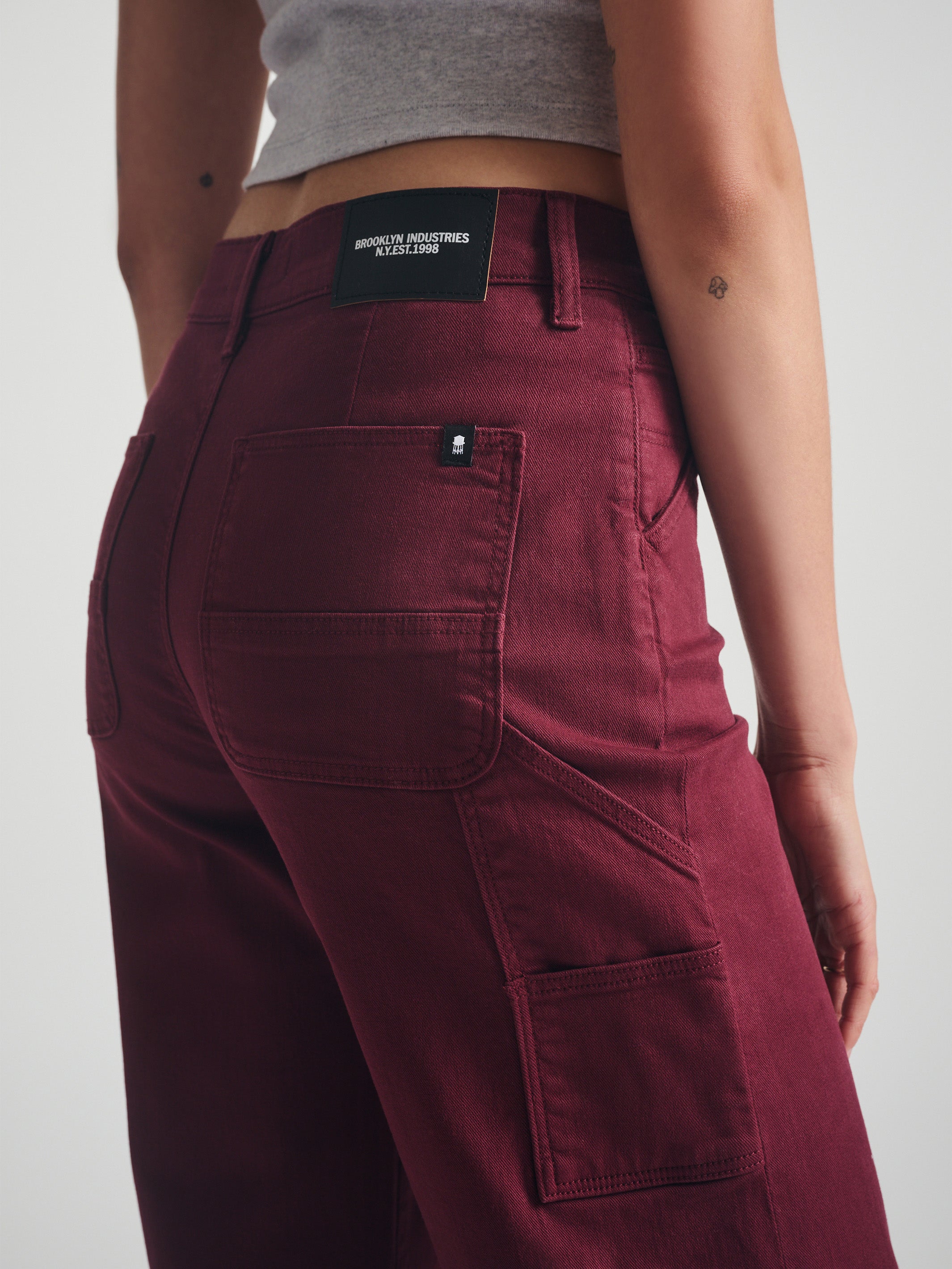 Women's Carpenter Jeans in Windsor Wine Colored Denim - BROOKLYN INDUSTRIES