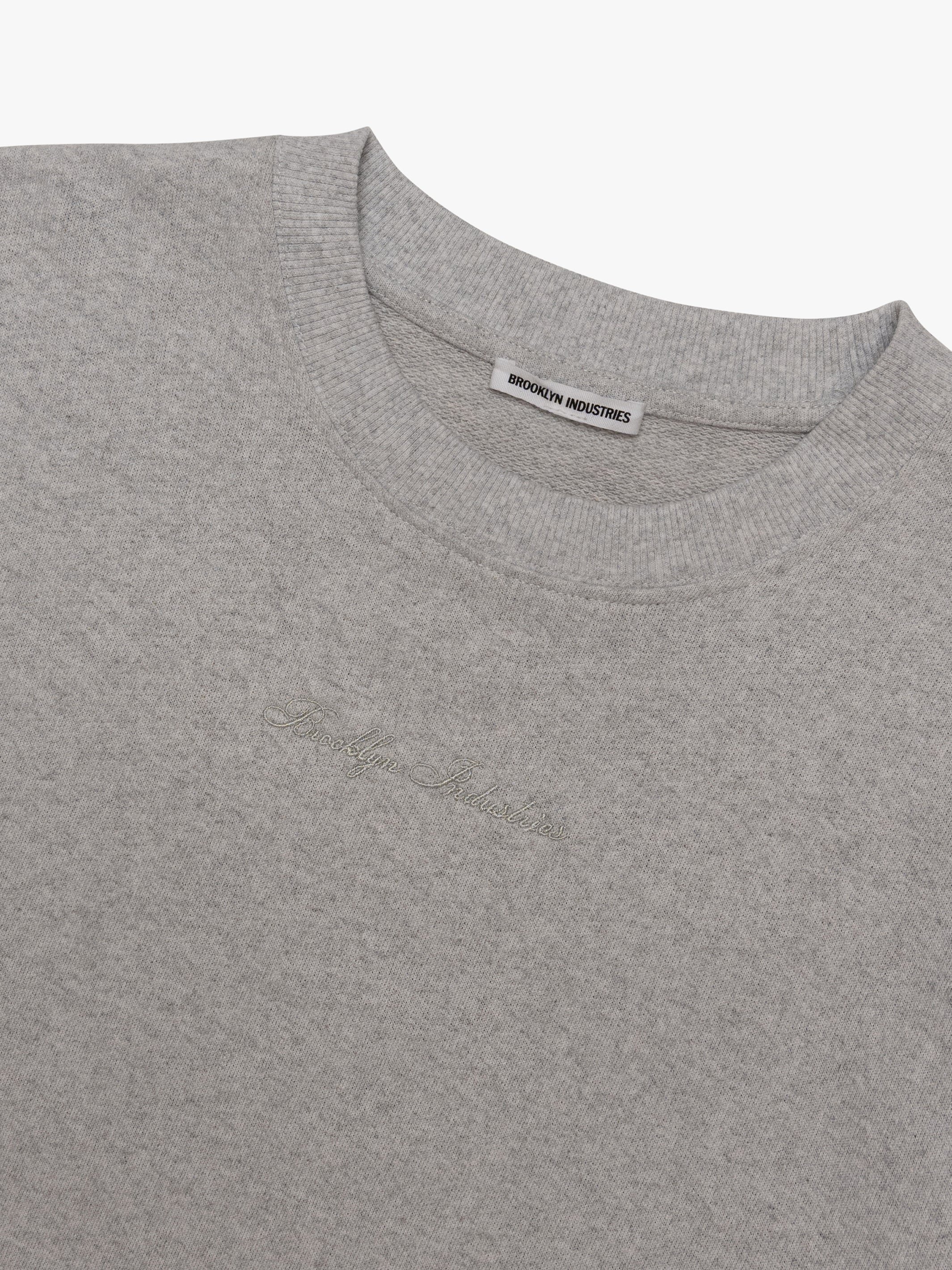 Women's Brooklyn Crop Sweatshirt In Light Grey Melange - BROOKLYN INDUSTRIES