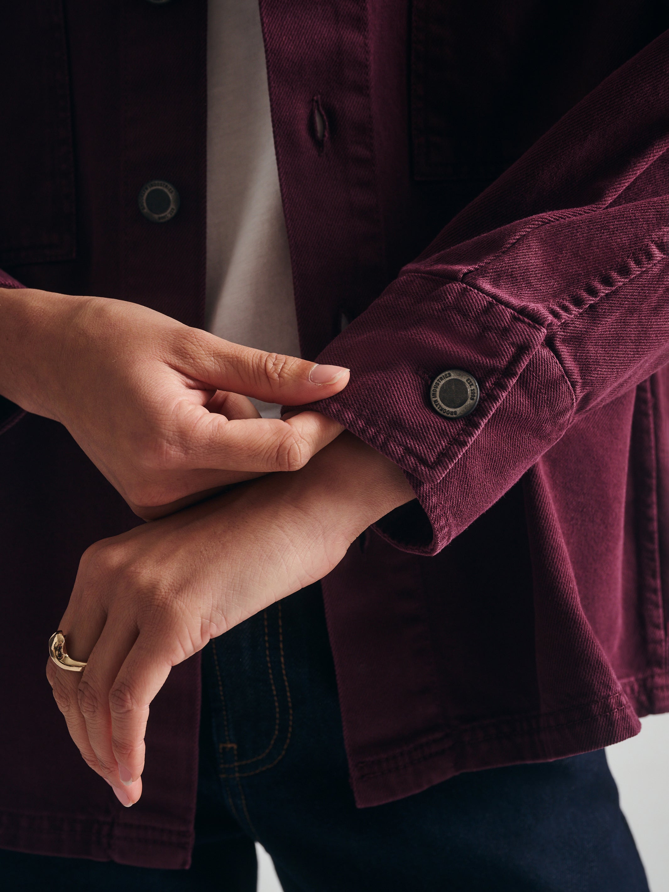 Women's Overshirt in Windsor Wine - BROOKLYN INDUSTRIES