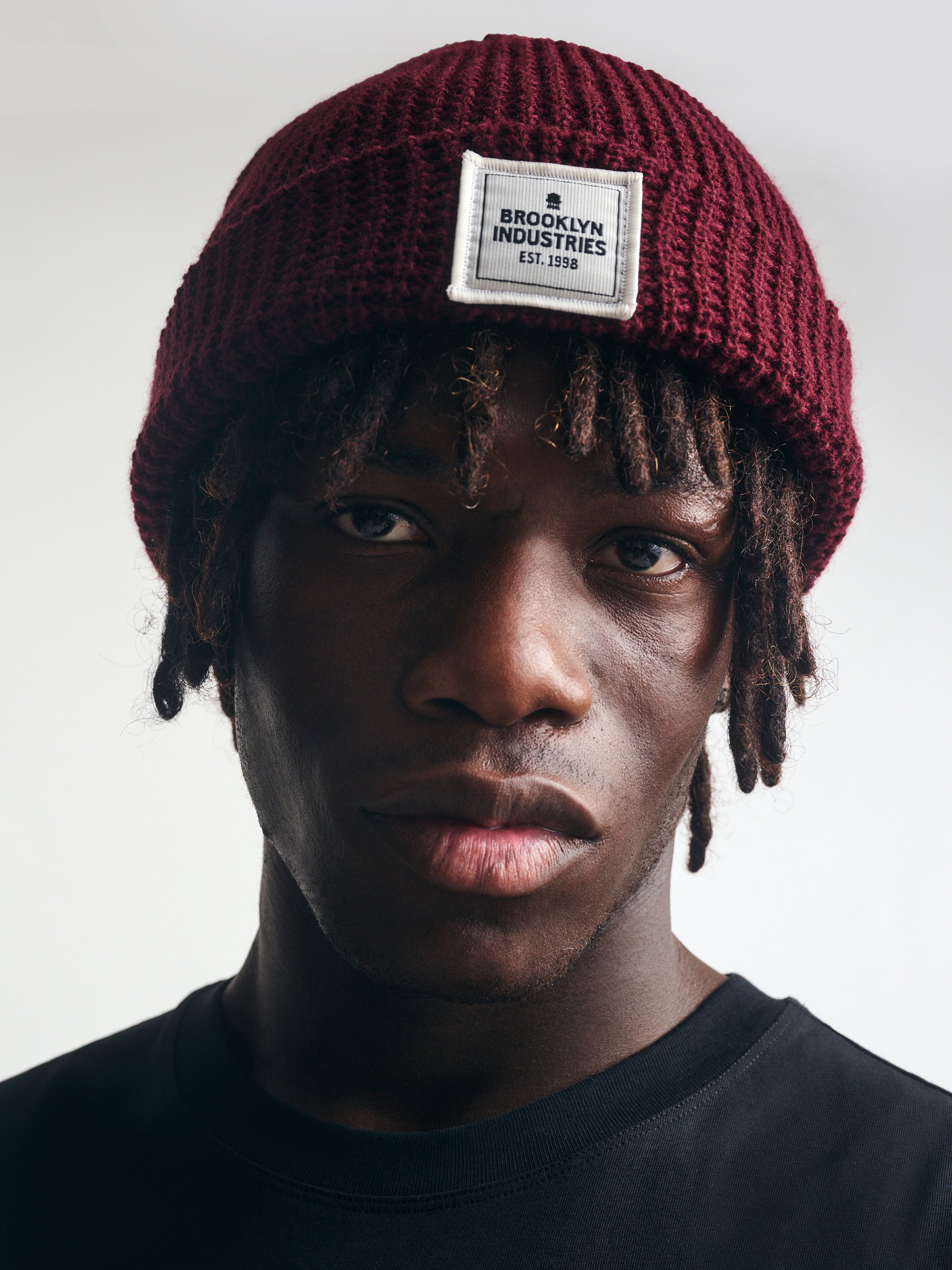 BKI Live Work Create Beanie in Burgundy - BROOKLYN INDUSTRIES
