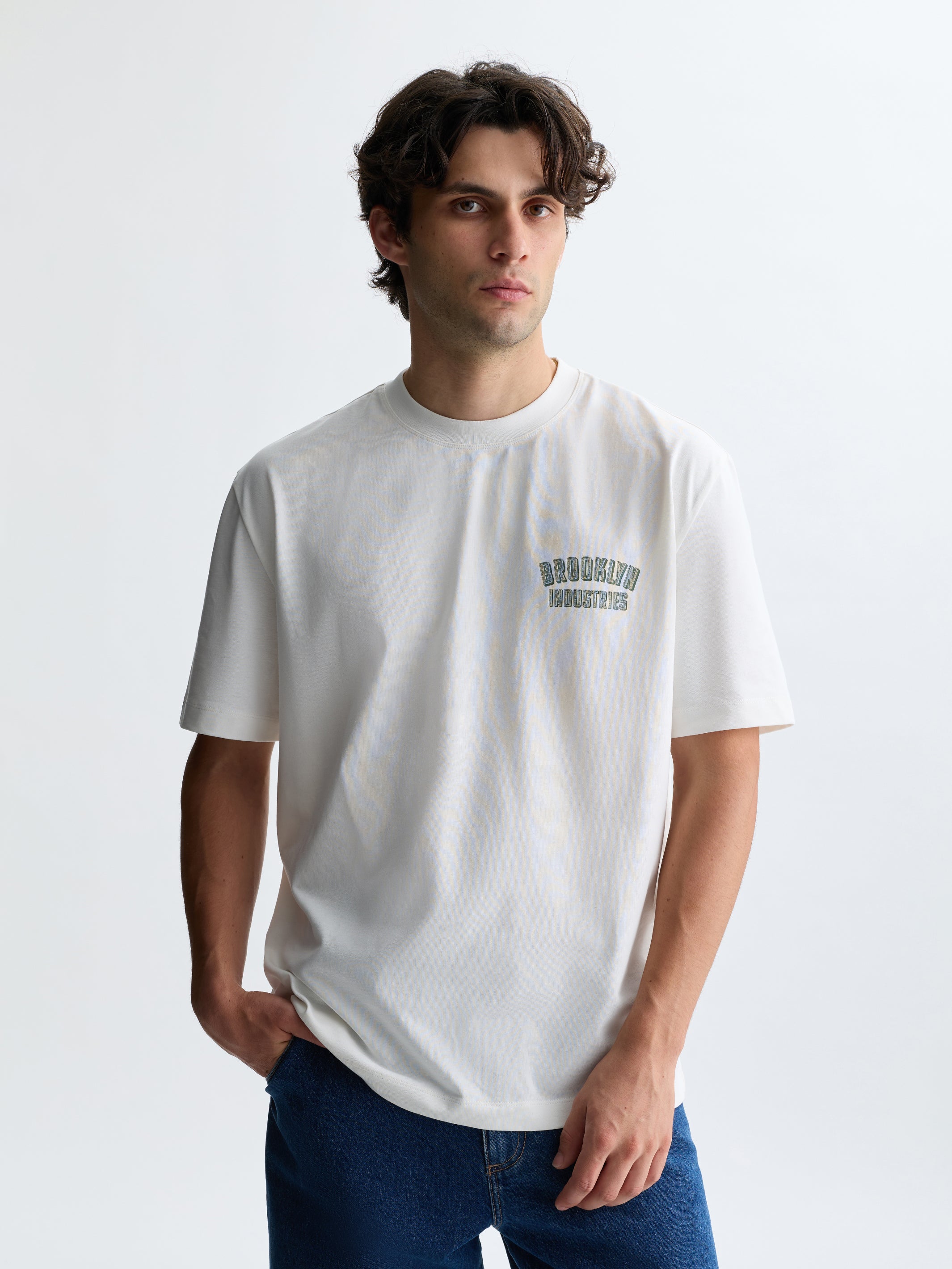 Men's Water Tower T-Shirt in Antique White - BROOKLYN INDUSTRIES
