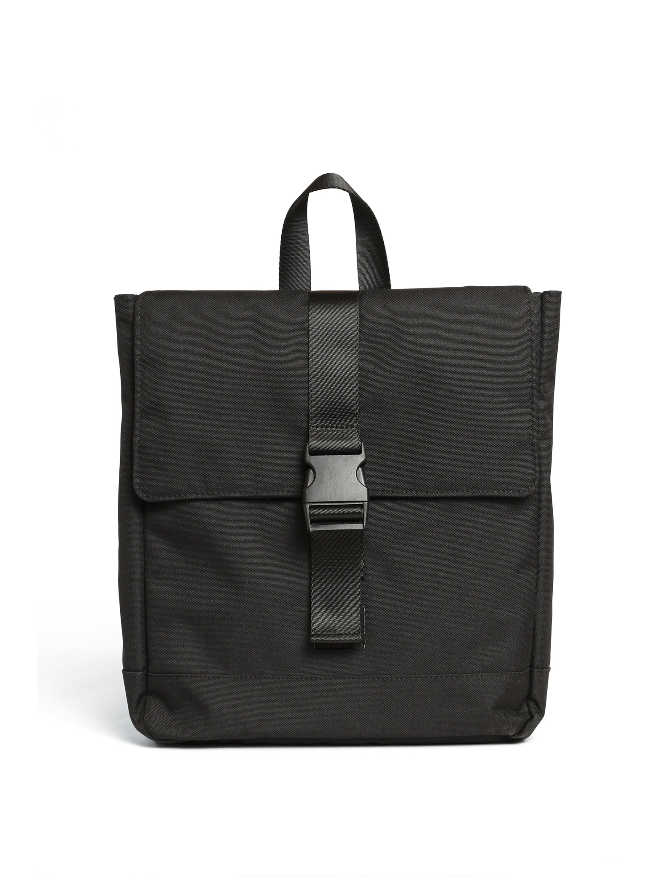 Black shop buckle backpack