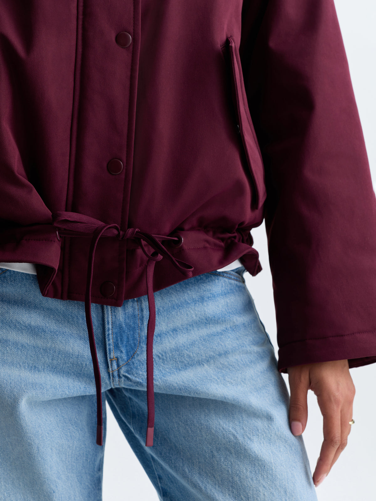 Women's Hooded Jacket in Winetasting - BROOKLYN INDUSTRIES