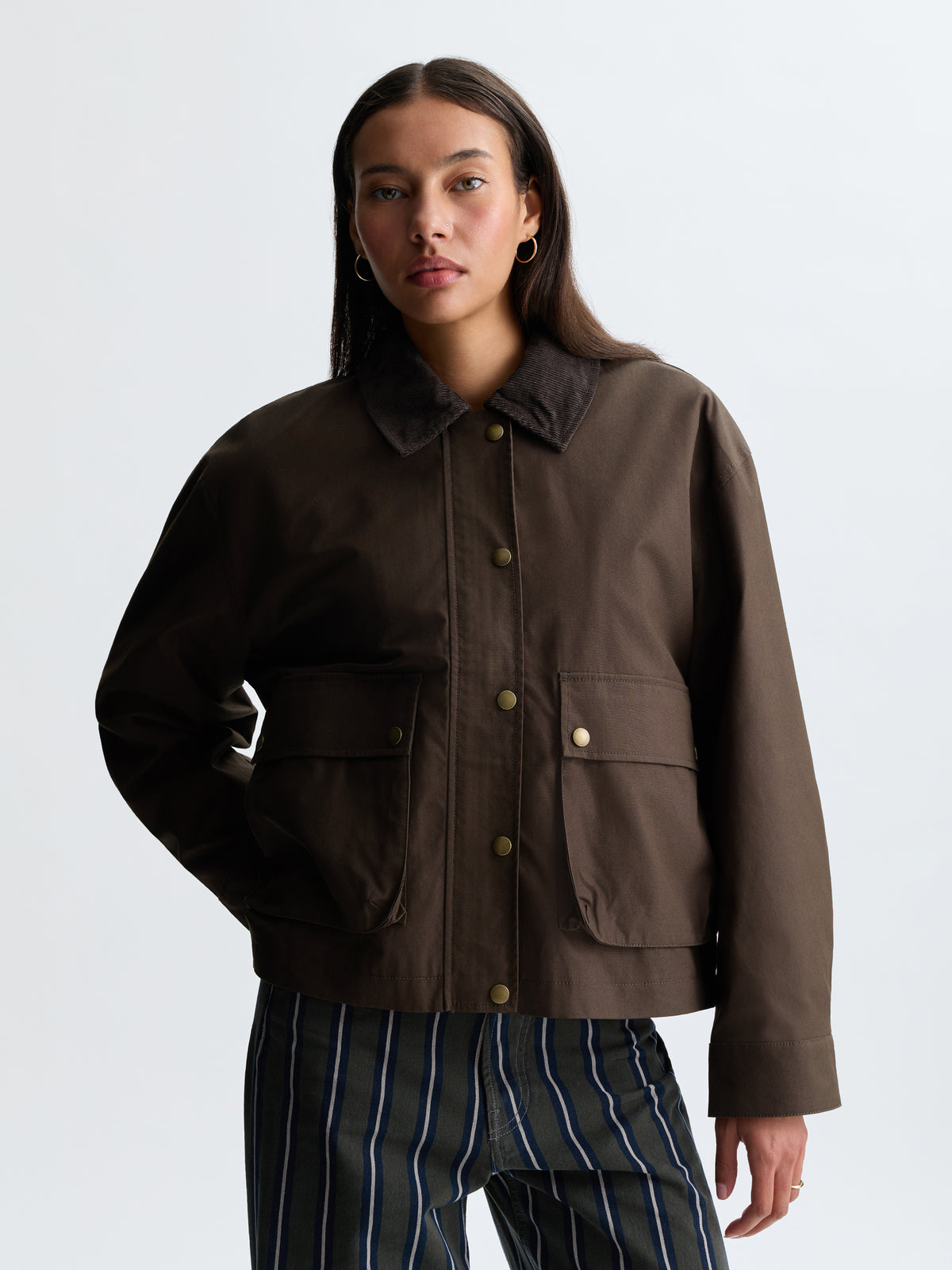 Women's Chore Jacket in Wren - BROOKLYN INDUSTRIES