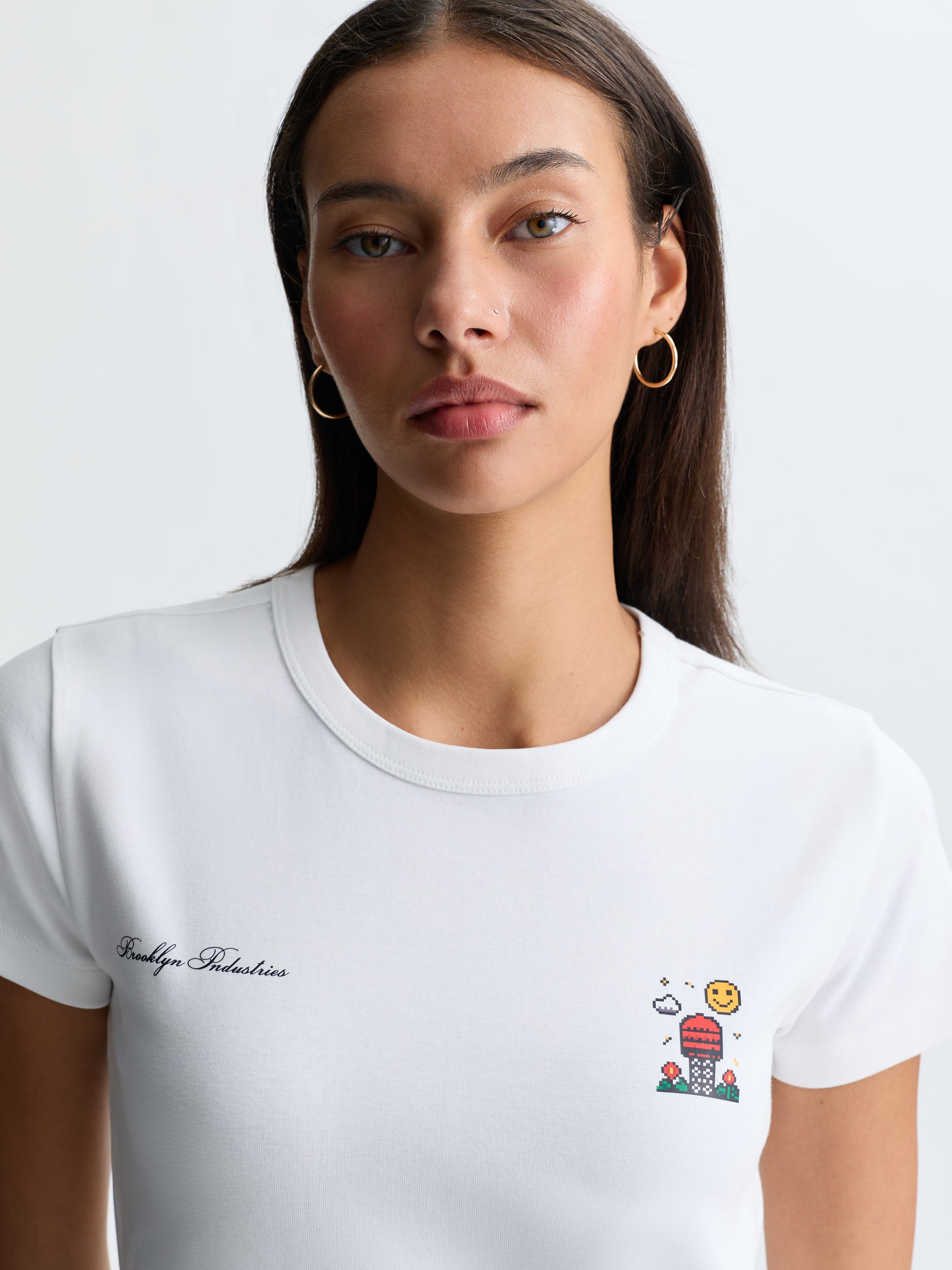 Women's Water Tower T-Shirt in White - BROOKLYN INDUSTRIES