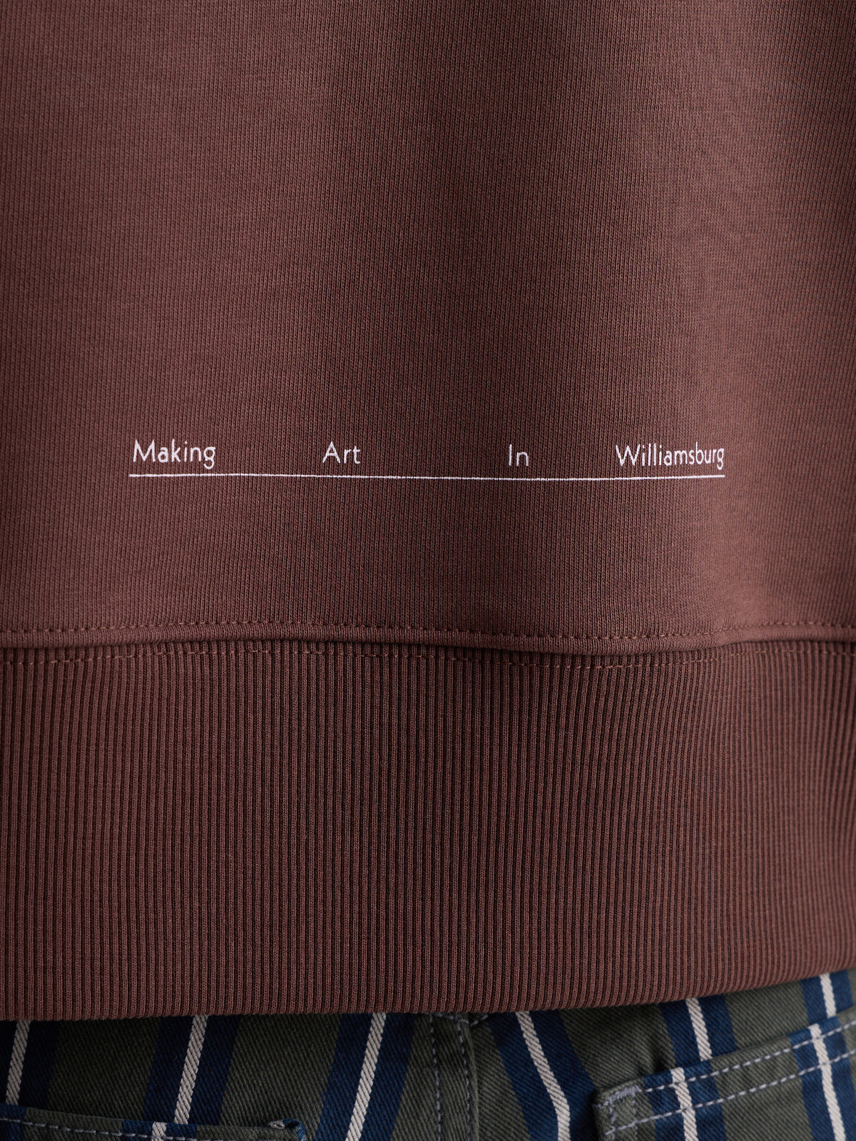 Women's Logo Crew Neck Sweatshirt in Chicory Coffee - BROOKLYN INDUSTRIES