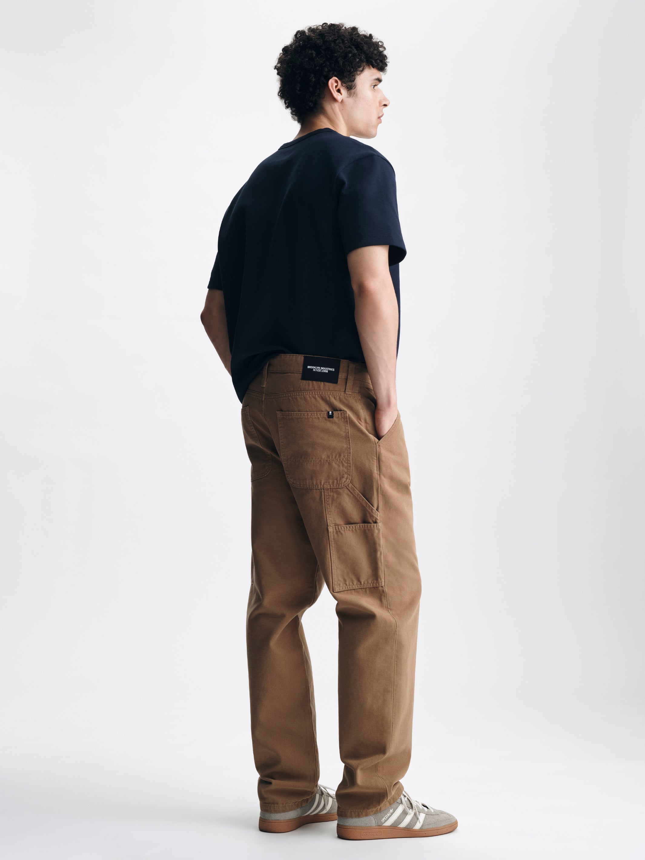 Men's Williamsburg Carpenter Pants in Faded Brown Colored Canvas