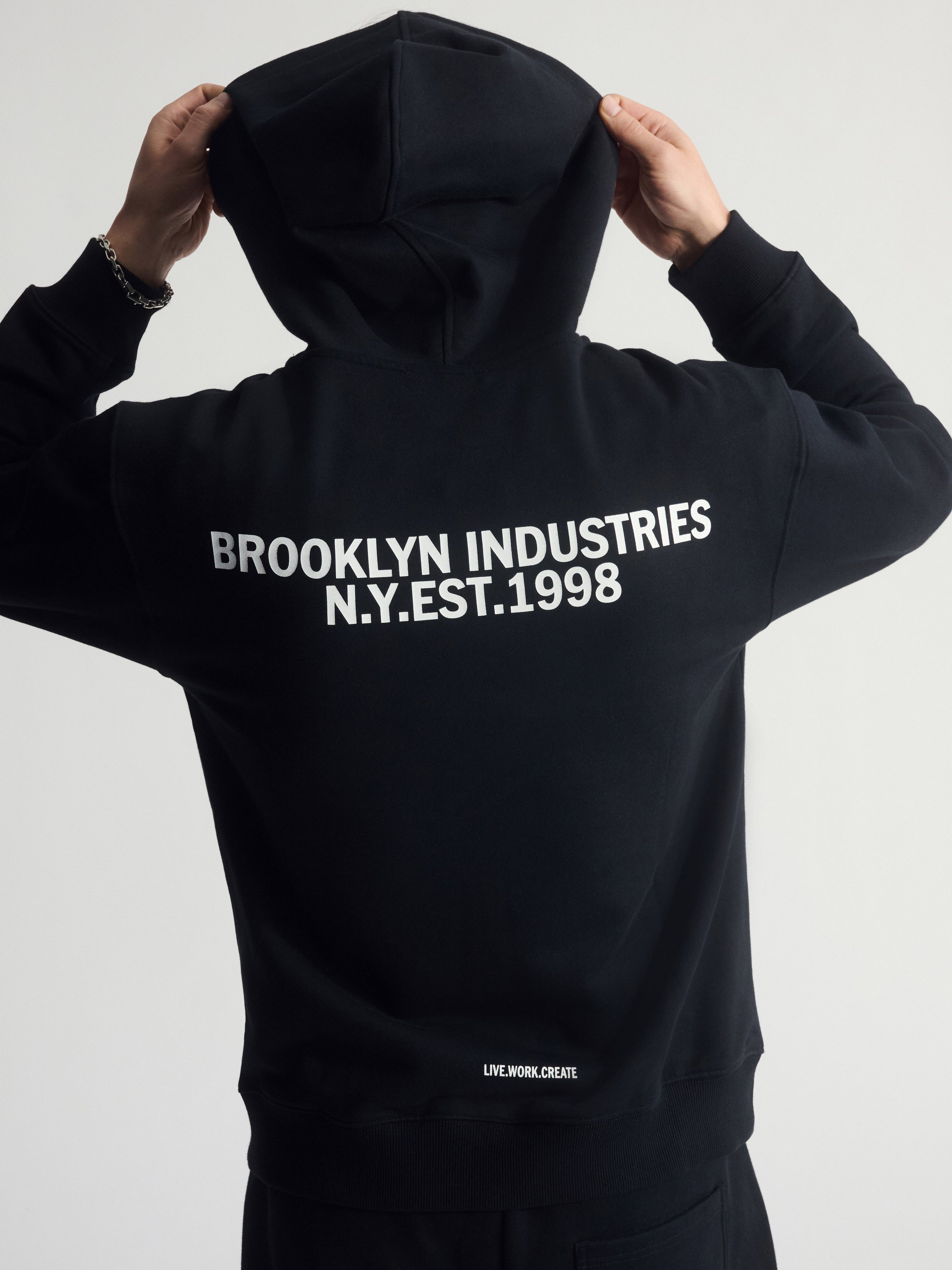 Men's Brooklyn Industries Logo Sweatshirt In Black - BROOKLYN INDUSTRIES