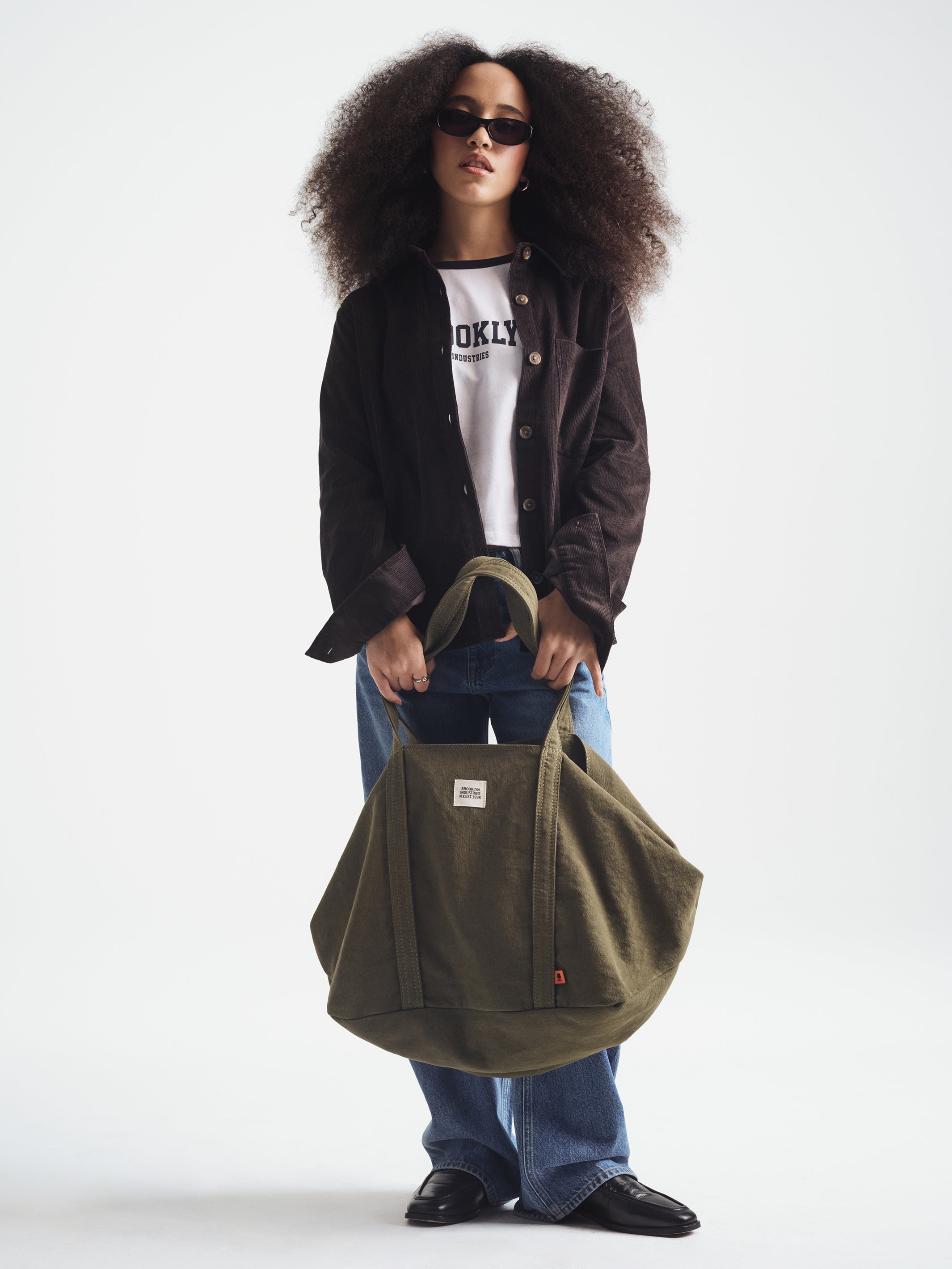 Brooklyn Shopper Tote Bag in Khaki
