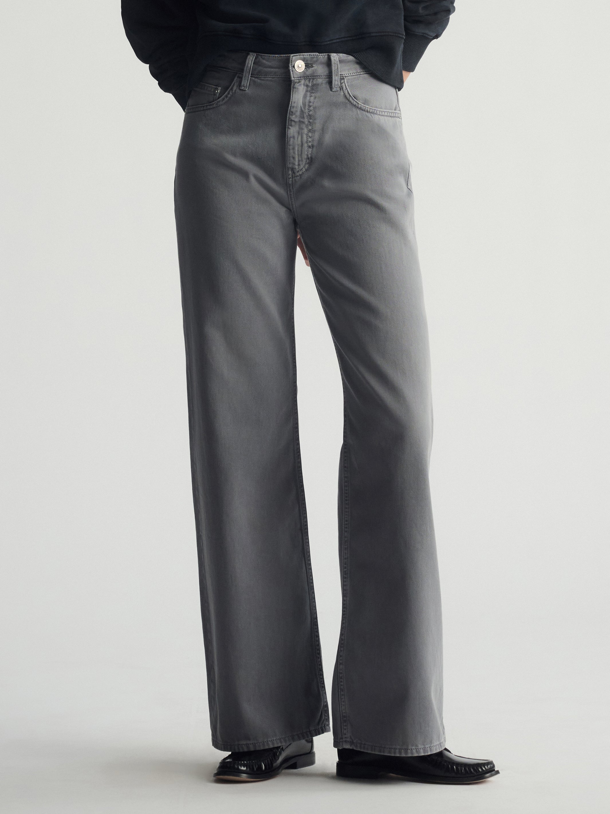 Women's Brooklyn Wide Leg Pants In Quiet Shade - BROOKLYN INDUSTRIES