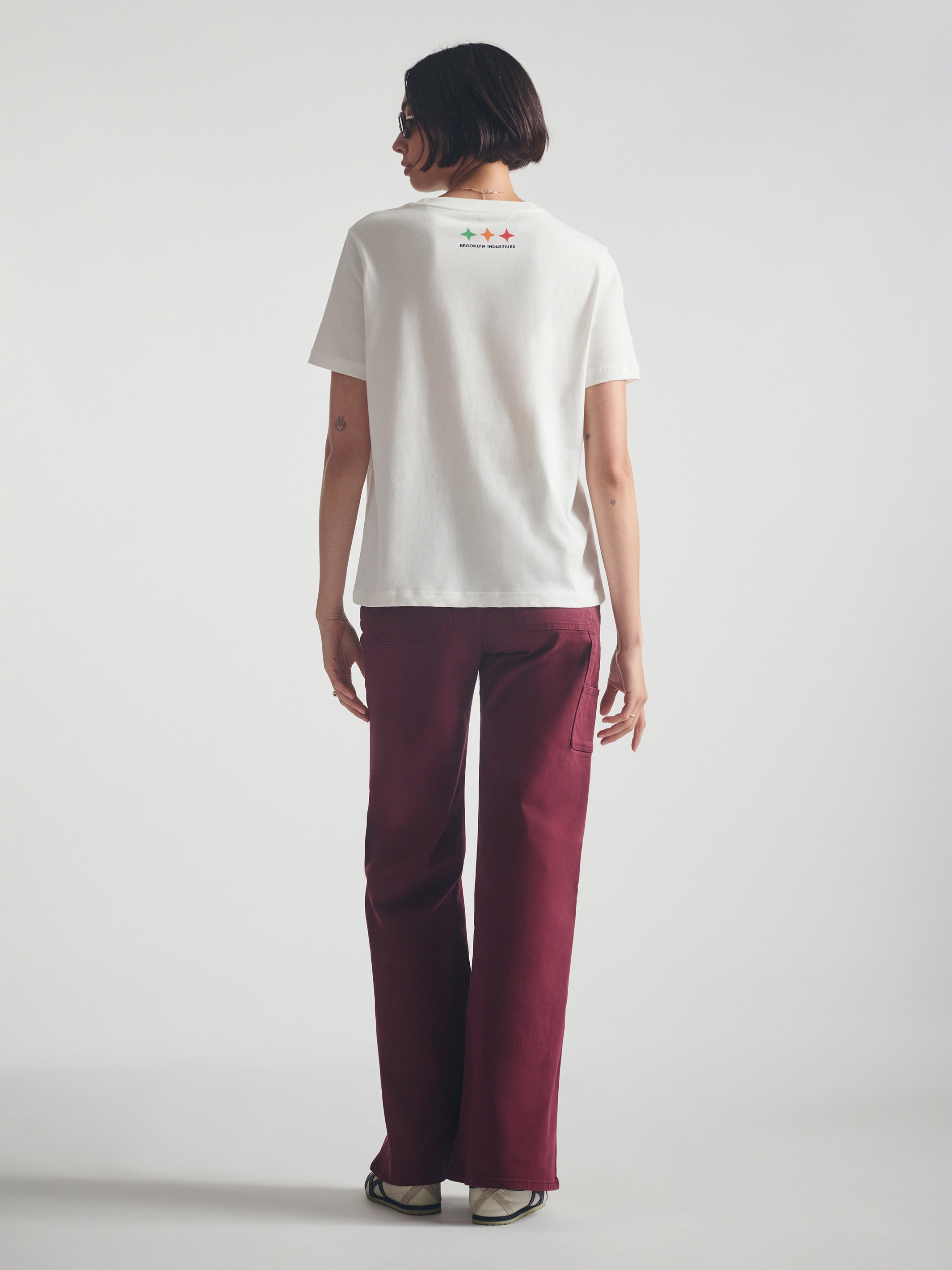 Women's Brooklyn Live Work Create T-Shirt in Antique White - BROOKLYN INDUSTRIES