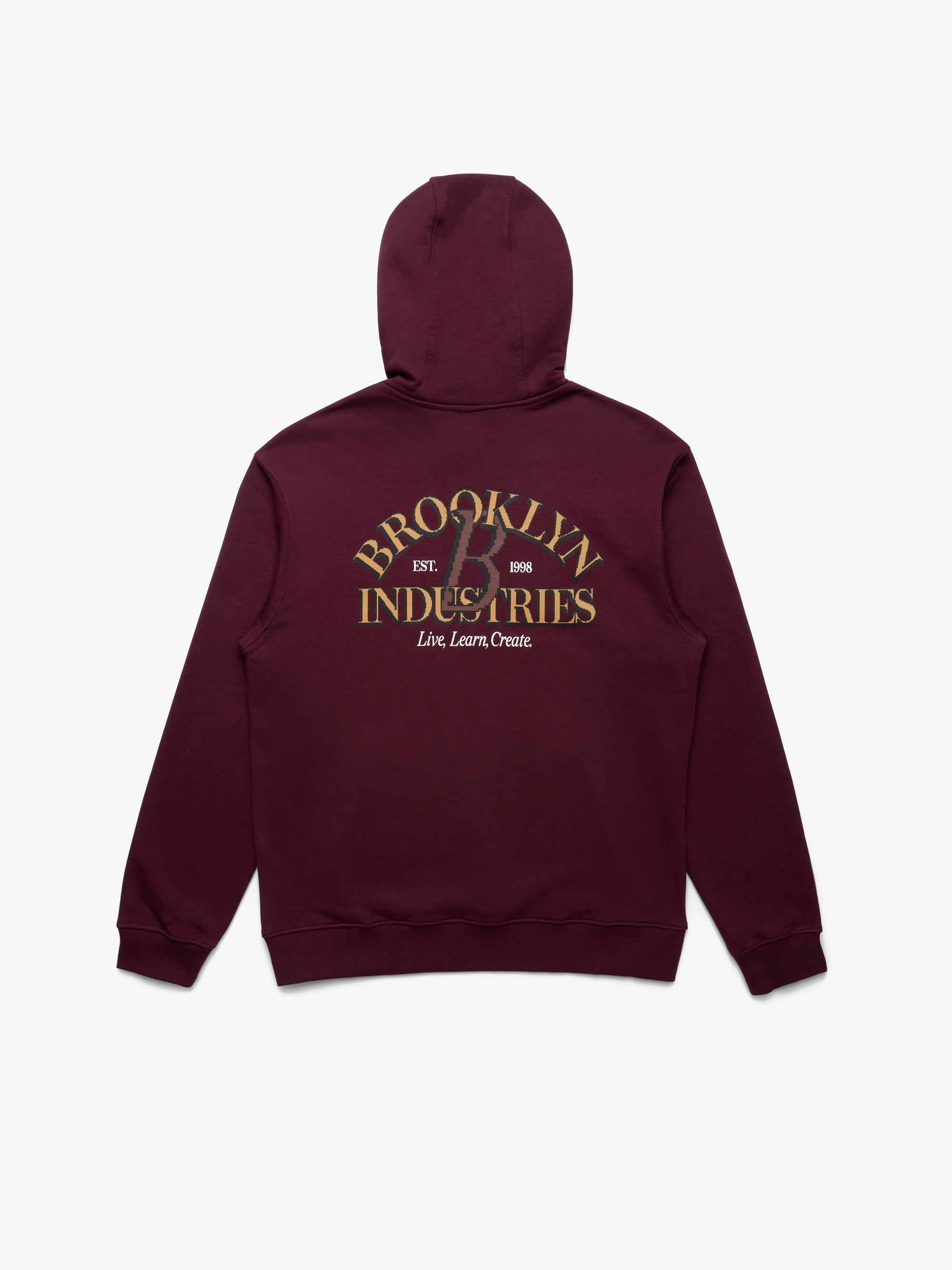 Men's Live Work Create Sweatshirt In Windsor Wine - BROOKLYN INDUSTRIES
