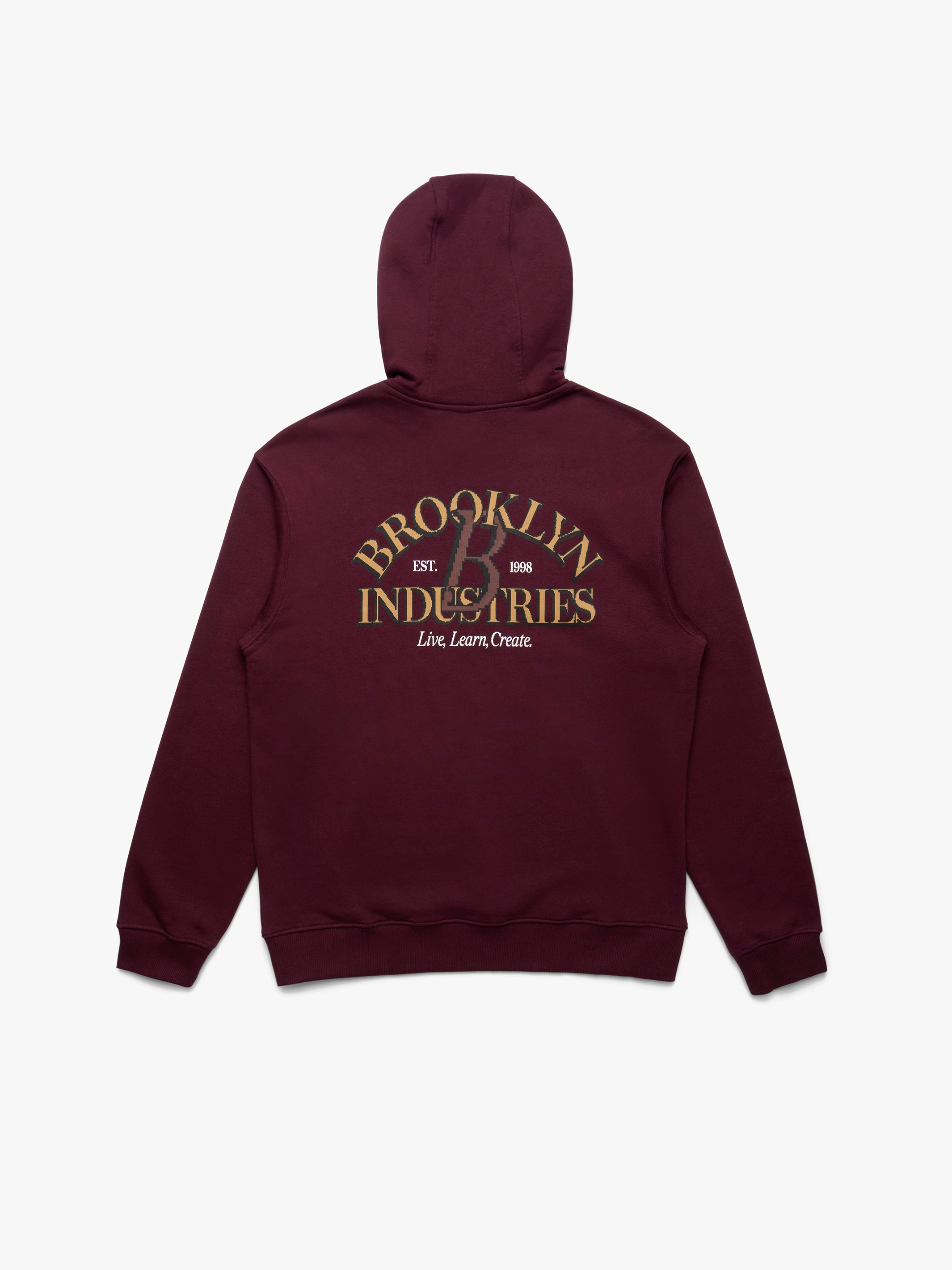 Men's Live Work Create Sweatshirt In Windsor Wine - BROOKLYN INDUSTRIES