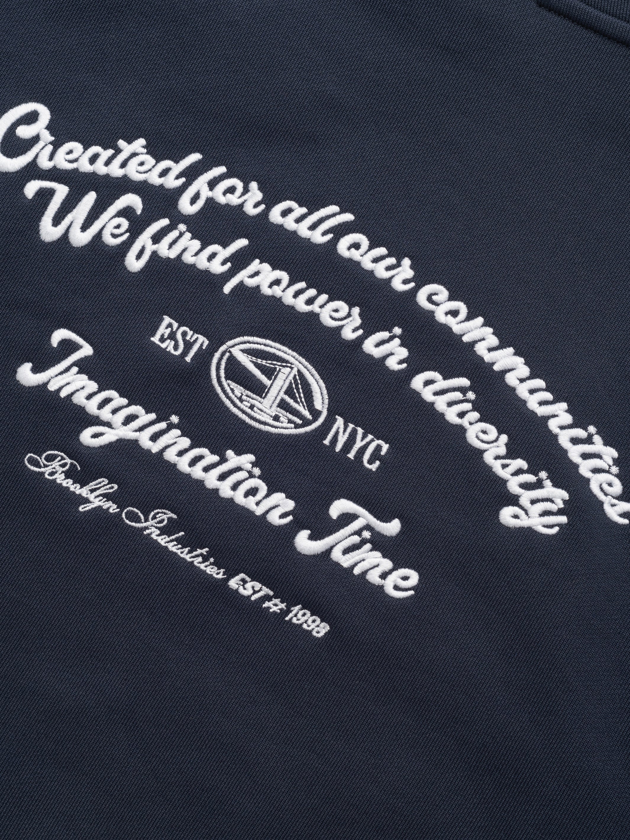 Men's BKI 1998 Hooded Sweatshirt In Total Eclipse - BROOKLYN INDUSTRIES