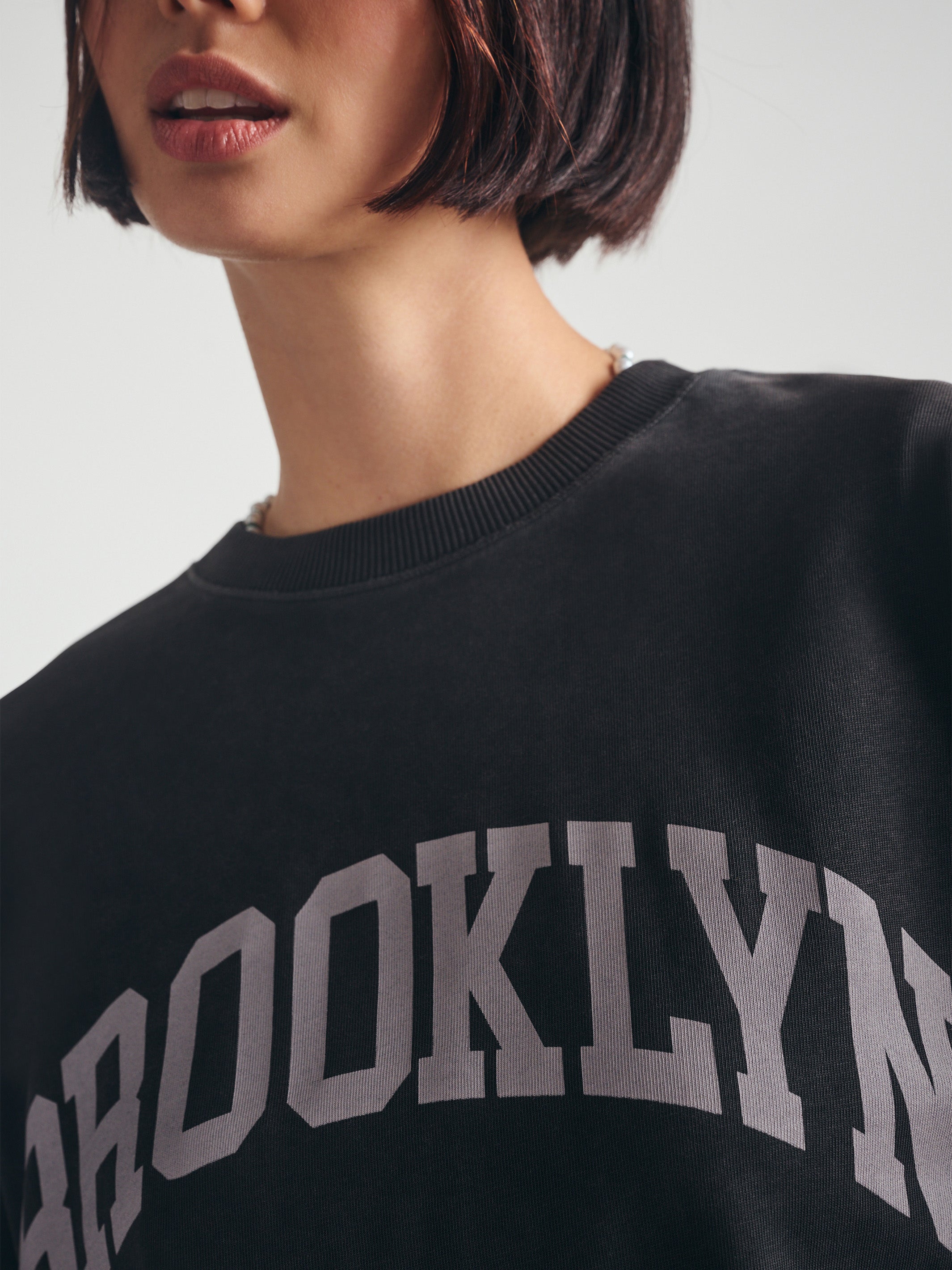 Women's Brooklyn Acid Washed Sweatshirt - BROOKLYN INDUSTRIES