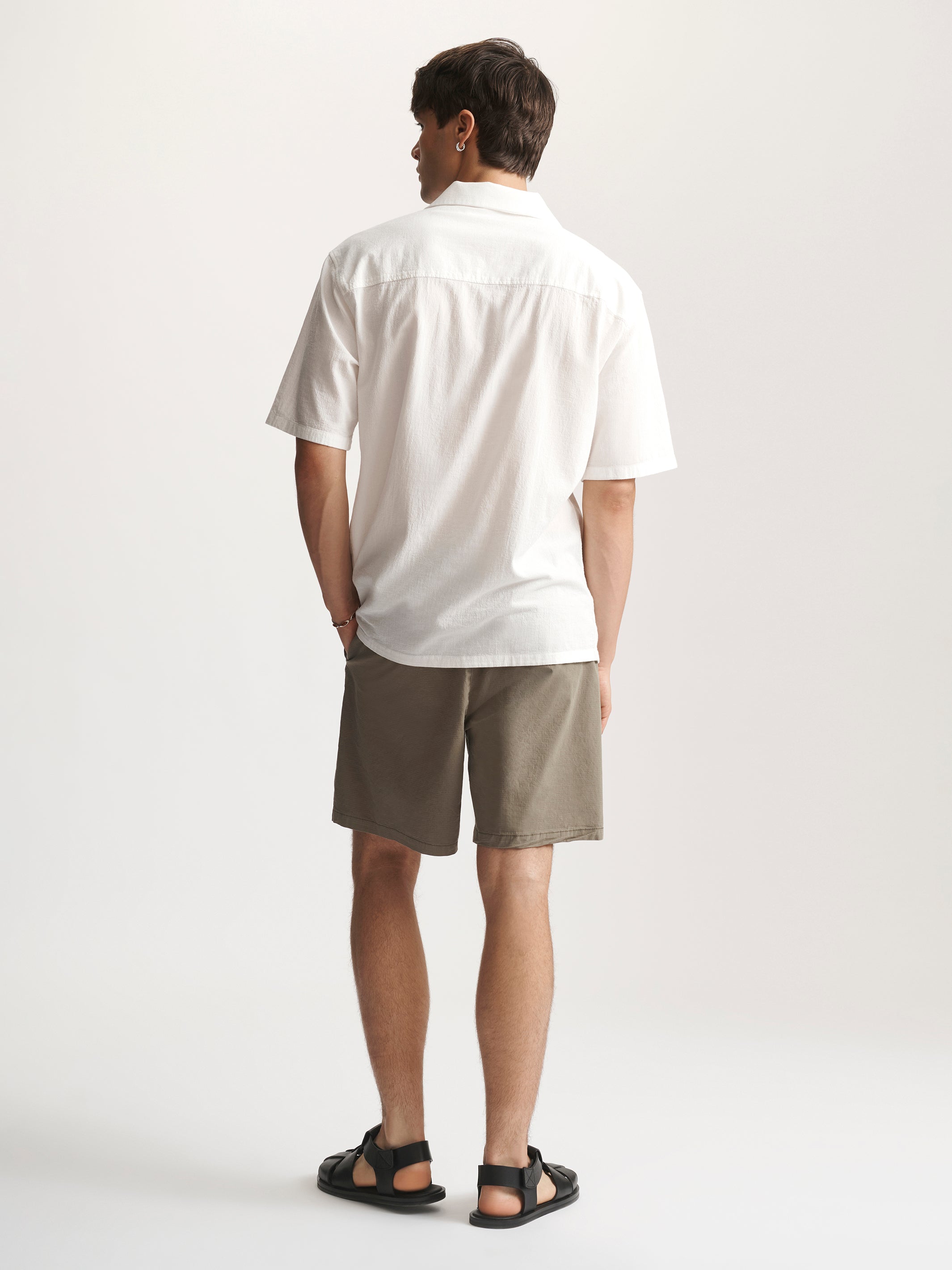 Men's Brooklyn Short Sleeve Shirt In Antique White - BROOKLYN INDUSTRIES