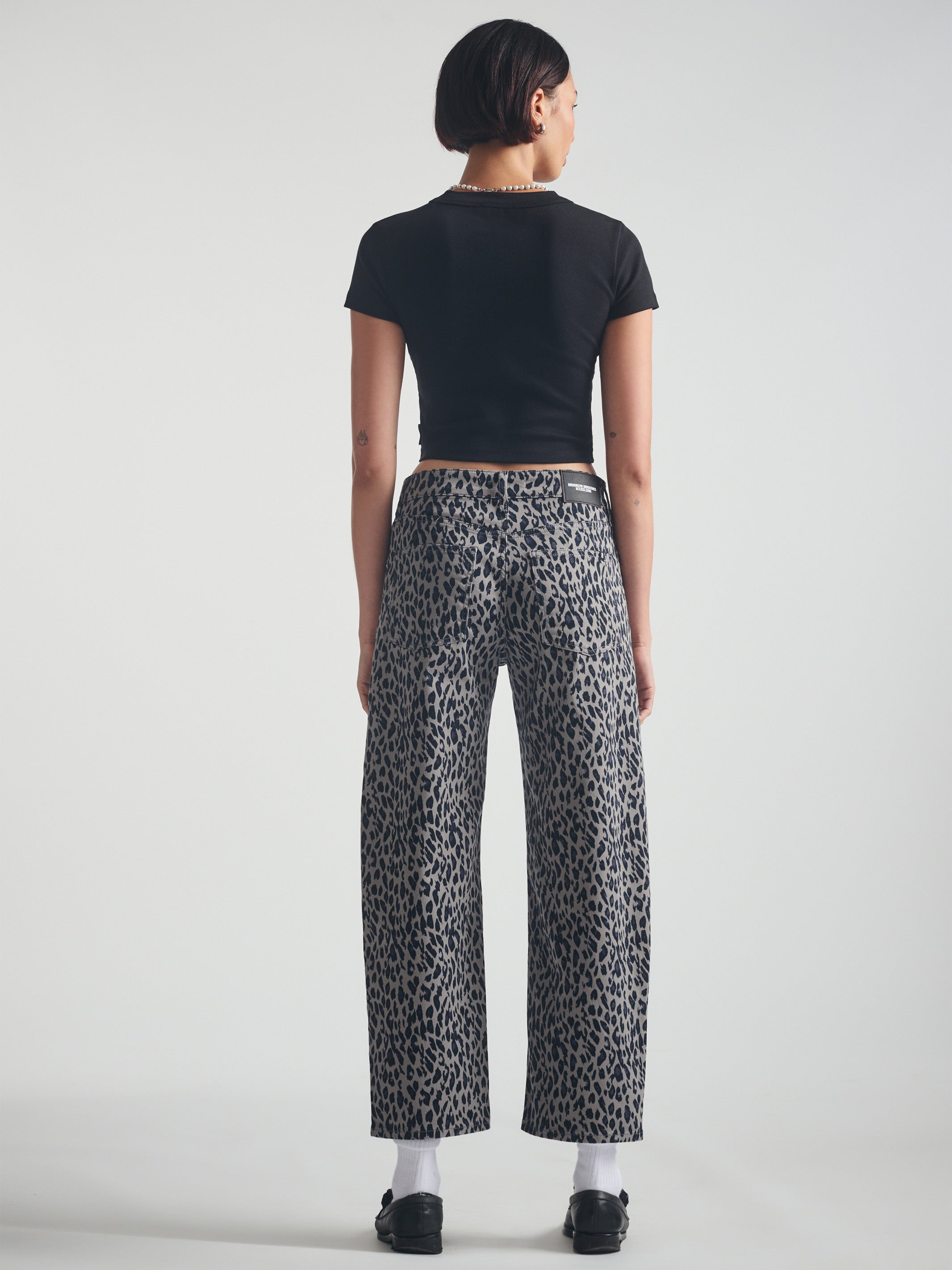 Women's Barrel Pants in Smoke Leo Twill - BROOKLYN INDUSTRIES