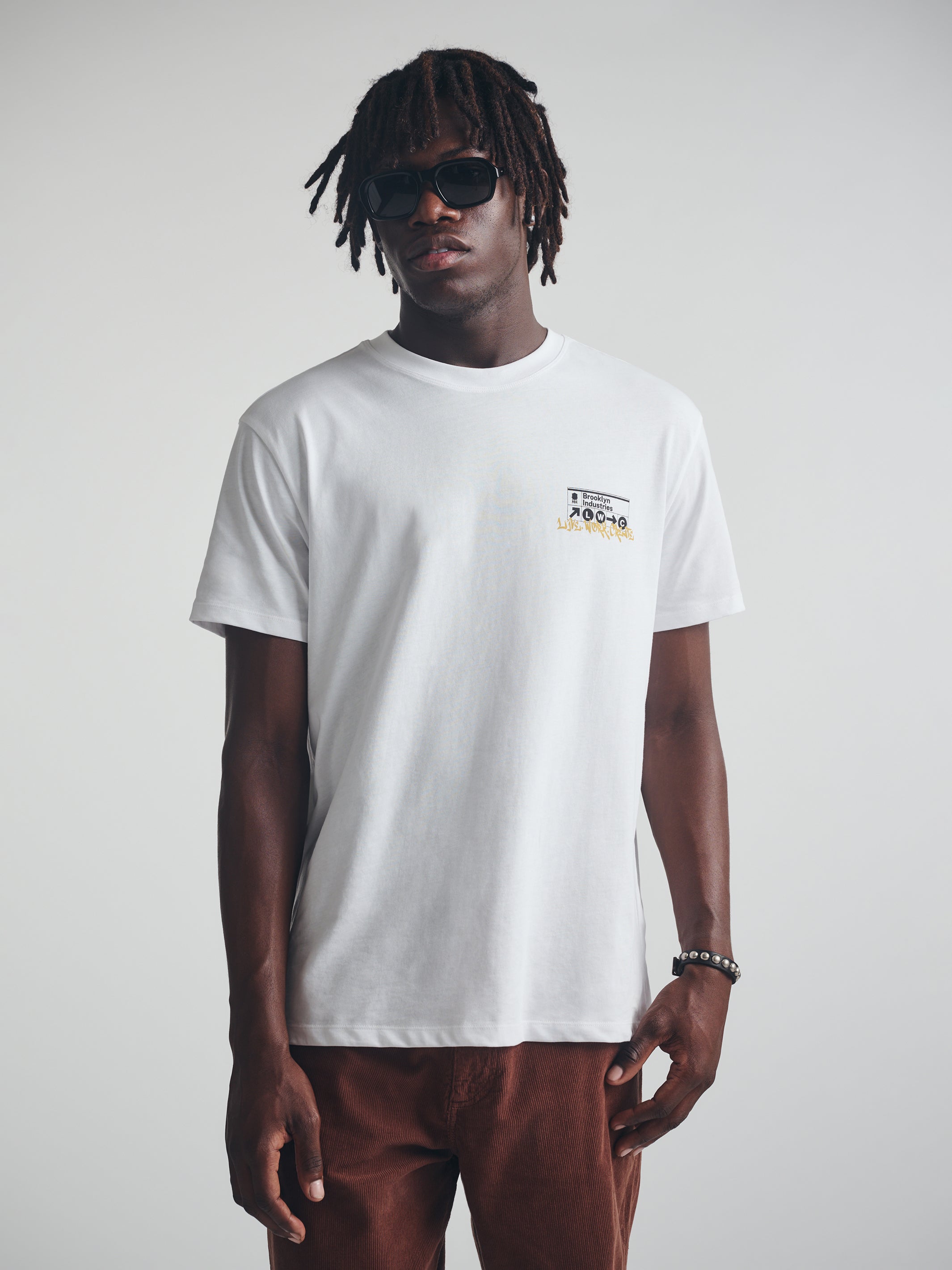 Men's Brooklyn Subway T-Shirt in White - BROOKLYN INDUSTRIES
