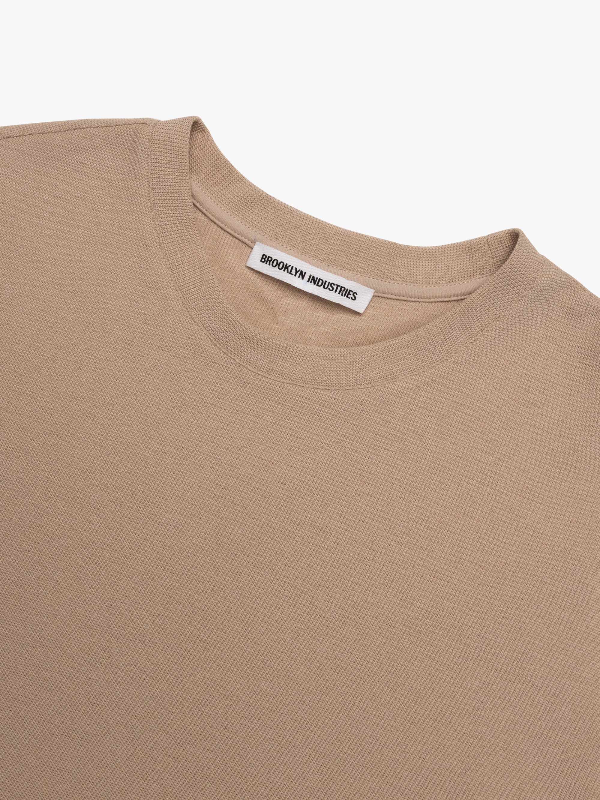 Men's Brooklyn Cotton Blend T-Shirt In Oxford Tan - BROOKLYN INDUSTRIES